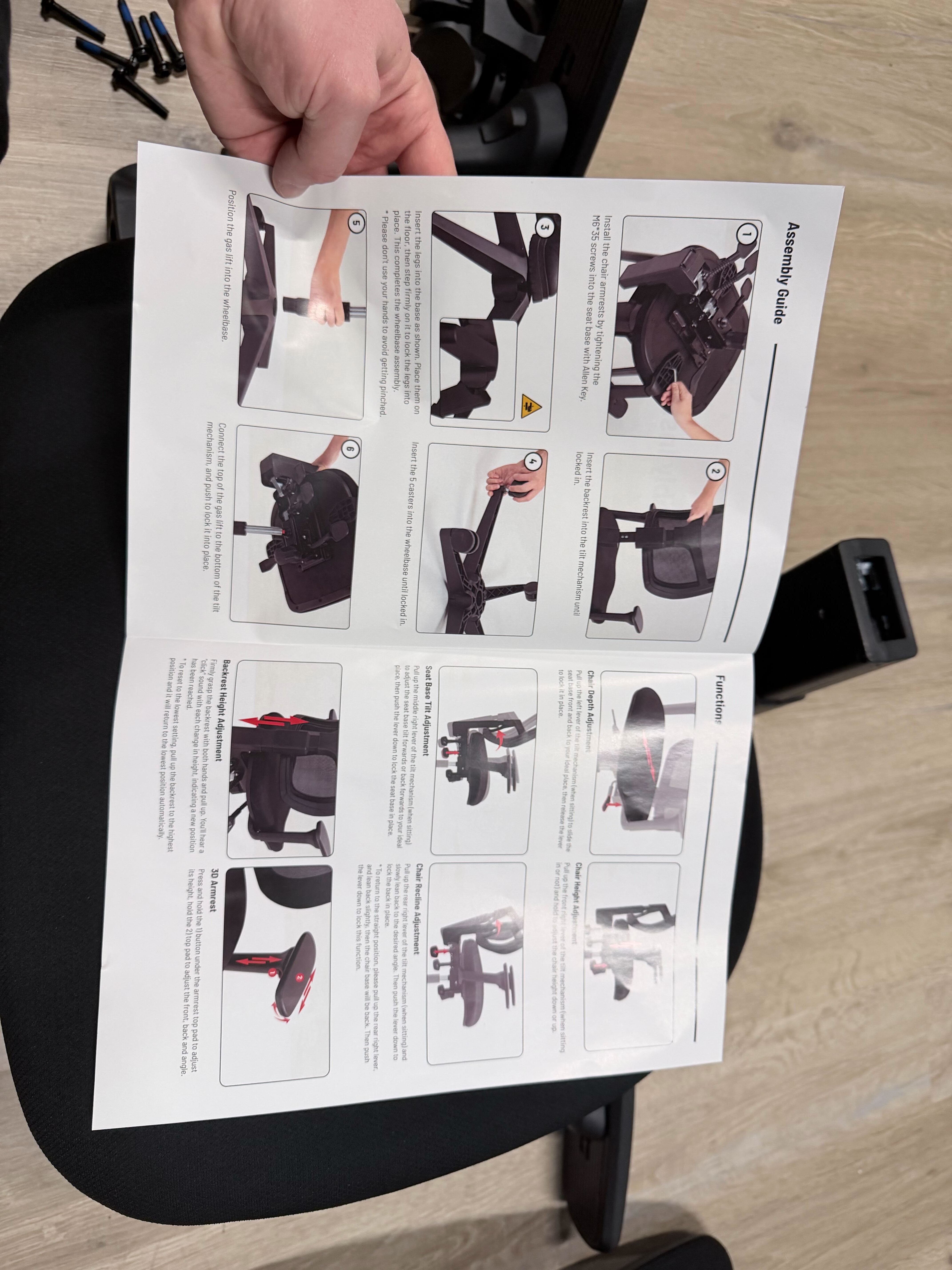 תהליך בניית הכיסא למשרד ביתי Boulies OP180