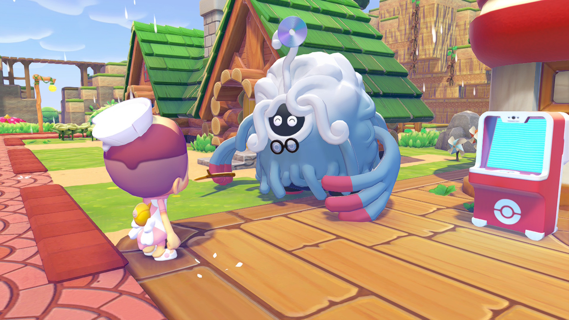 צילום מסך של Pok&eacute;mon Pokopia עם Tangrowth in the Withered Wastelands כפי שצולם ב-Nintendo Switch 2