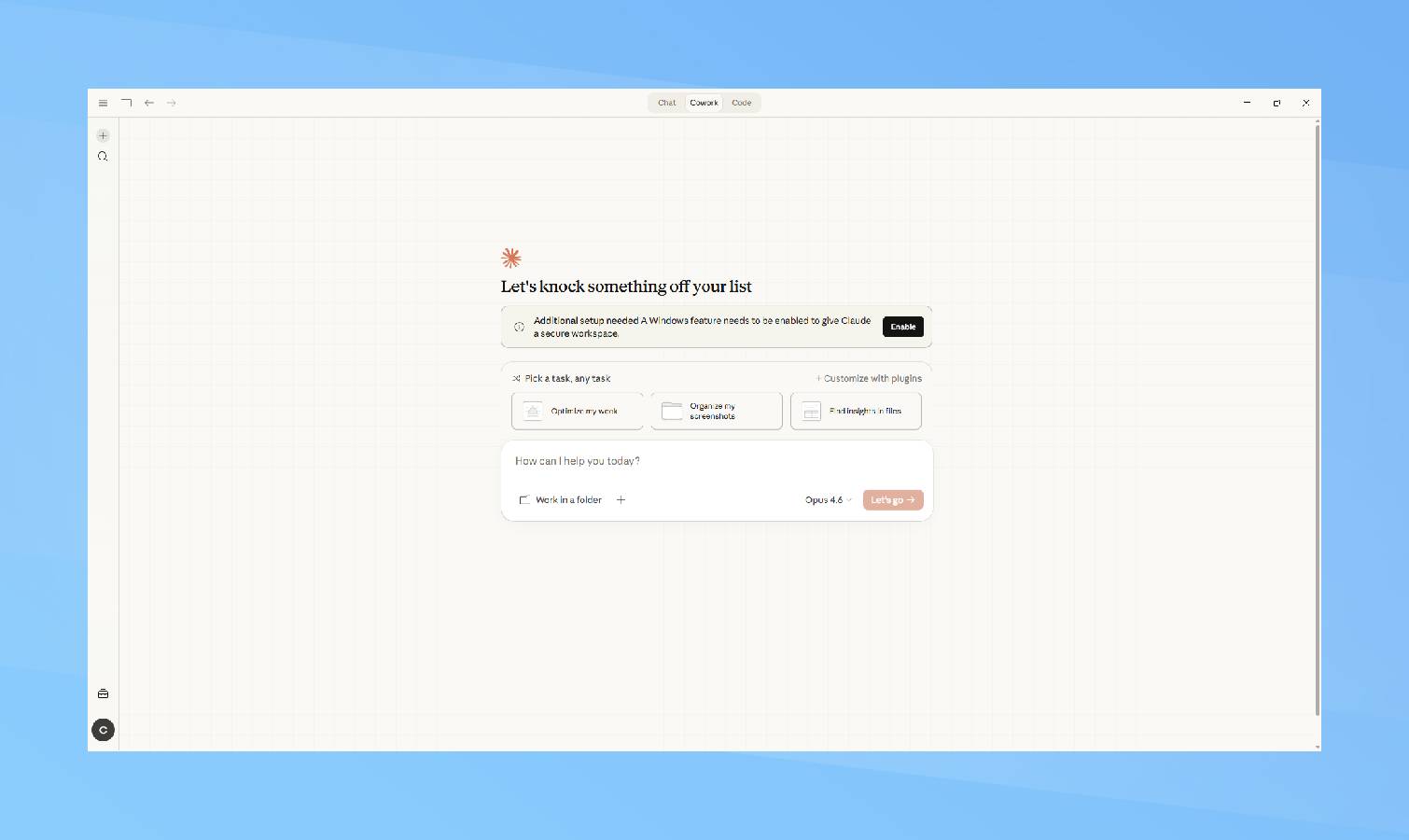 הקלד את ההנחיה שלך - קלוד קווורק