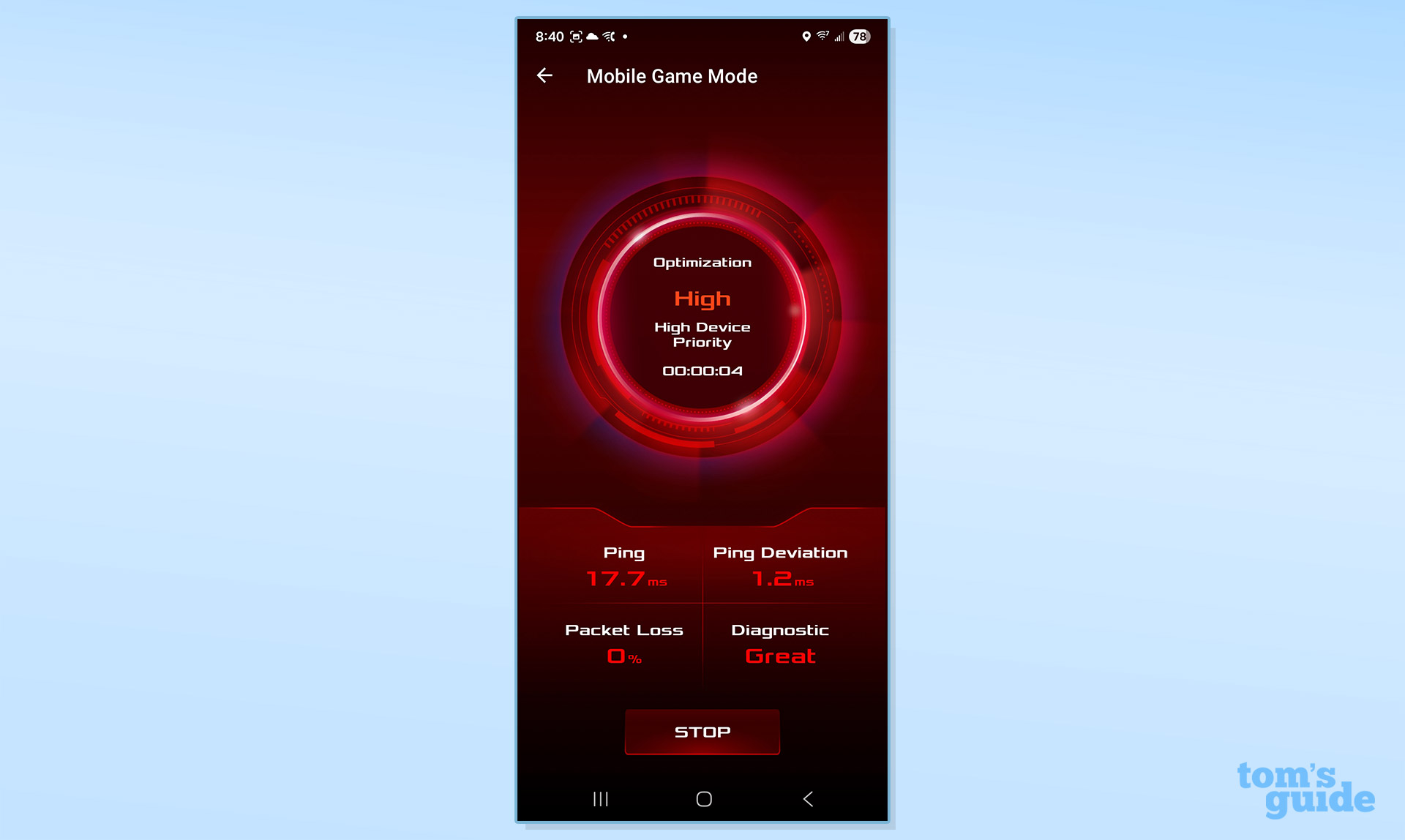 צילום מסך מאפליקציית הנתב של Asus ROG Rapture GT-BE19000AI