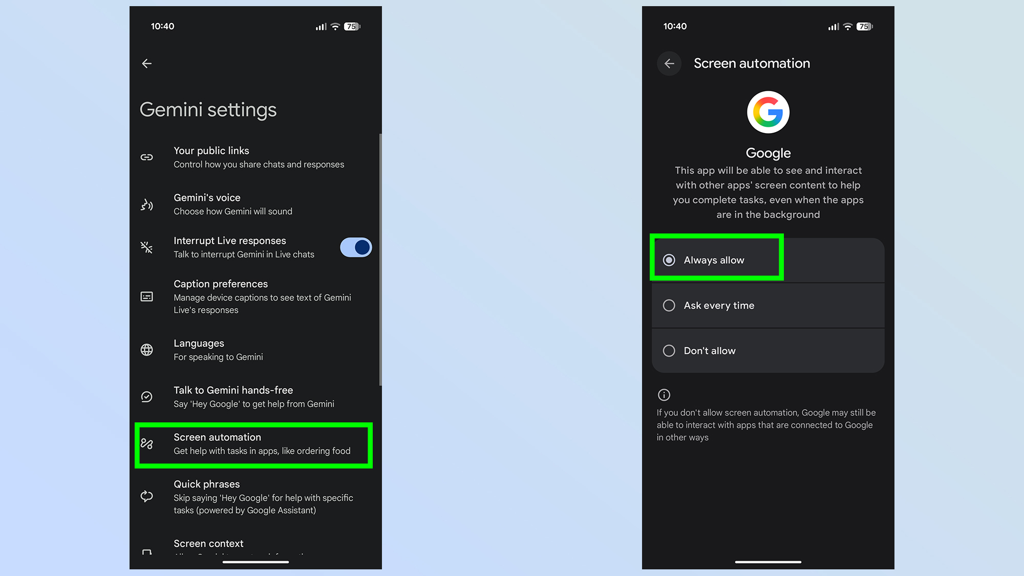 הגדרת אוטומציה של מסך תאומים