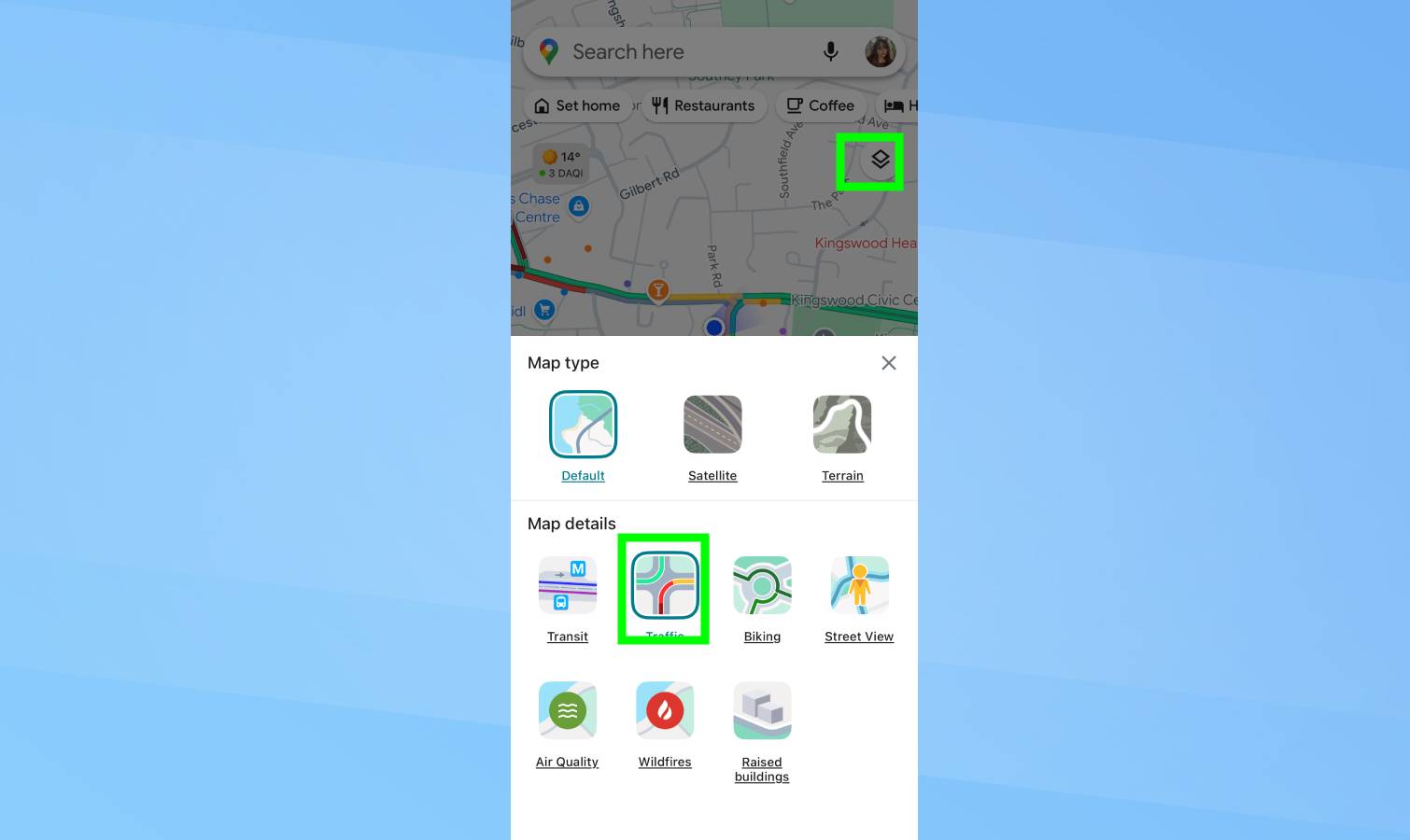 כיצד לצפות בתנועה במפות גוגל