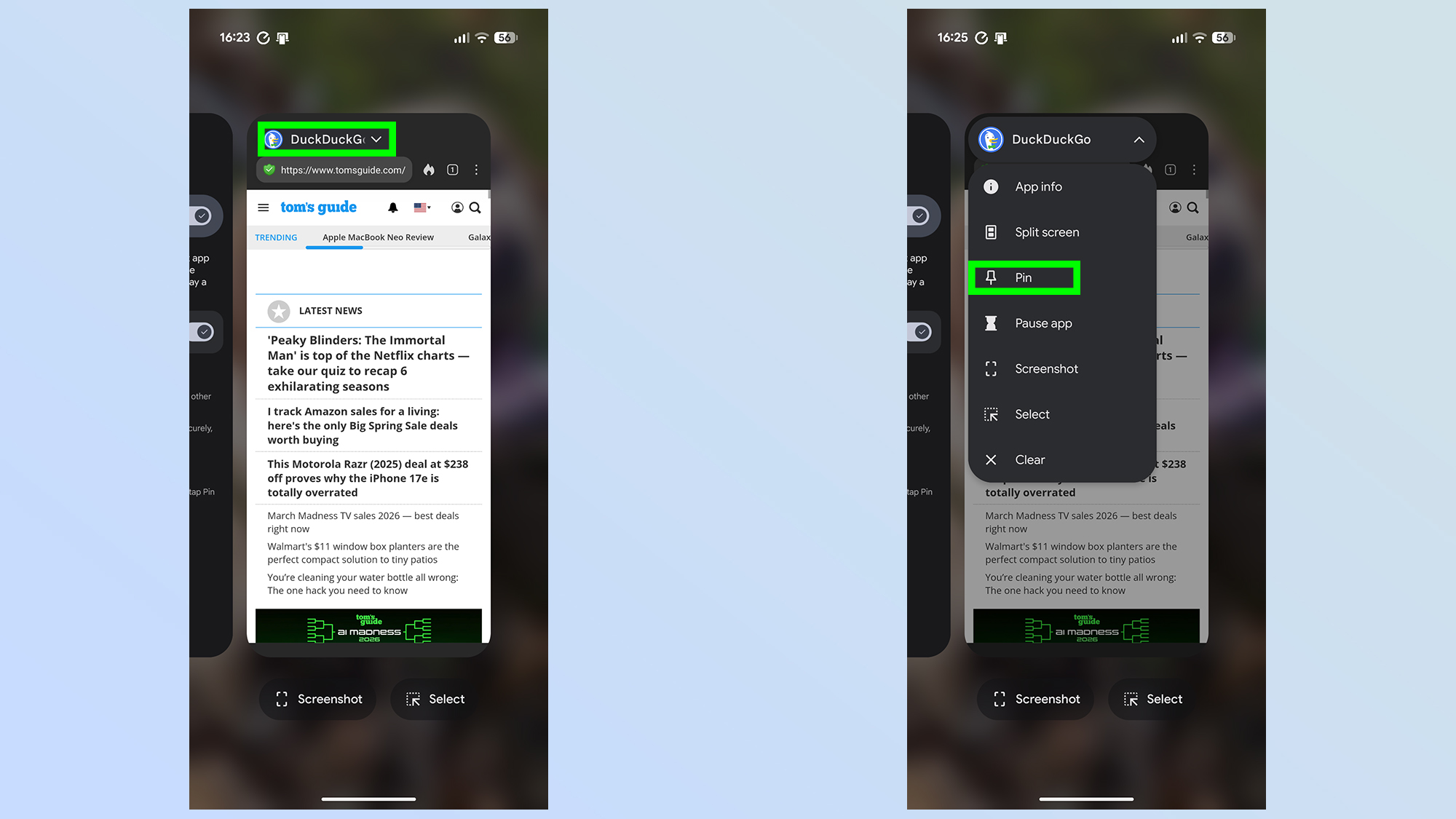 כיצד להצמיד אפליקציות באנדרואיד 