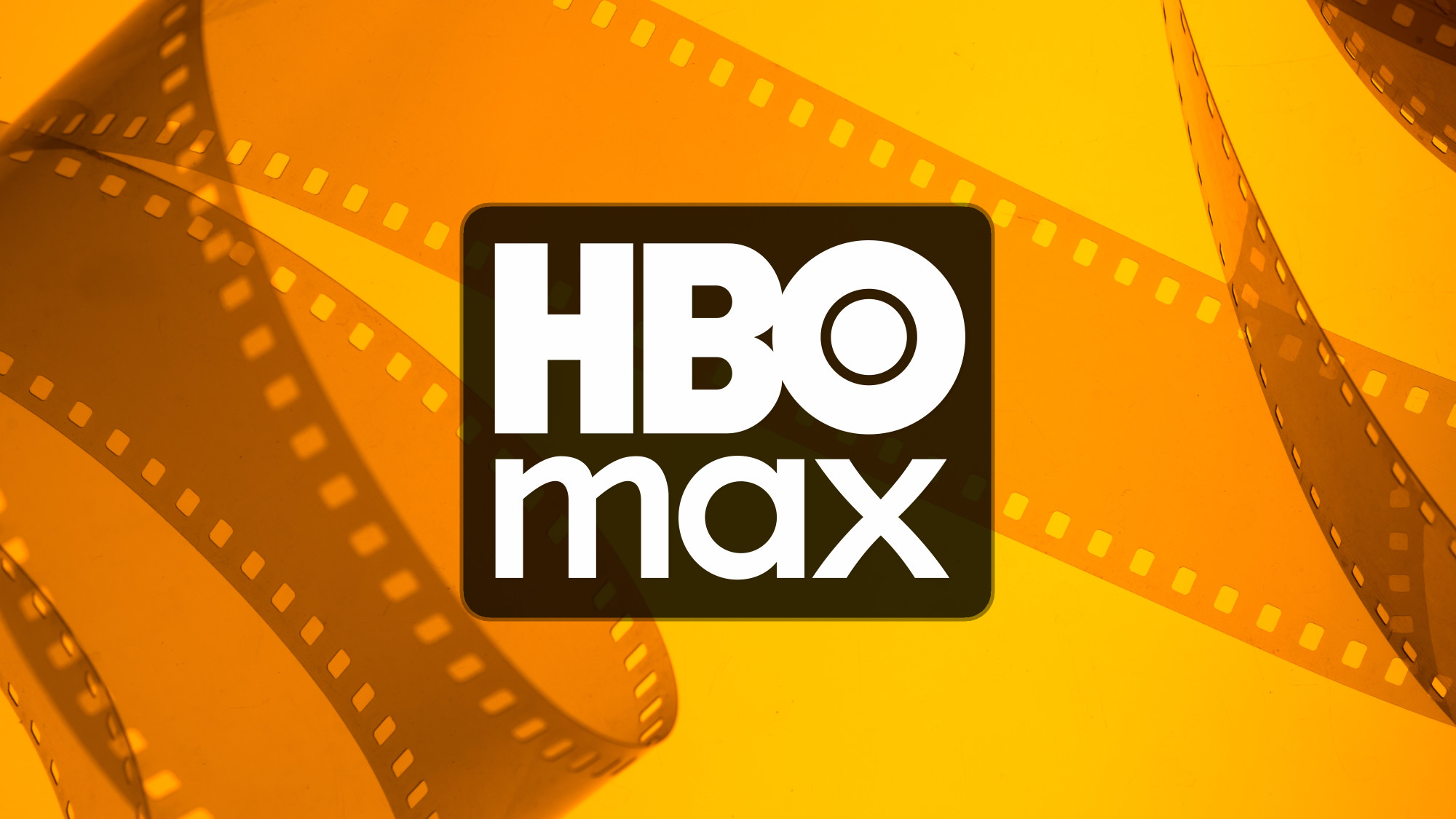 לוגו HBO Max על רקע סליל סרט כתום