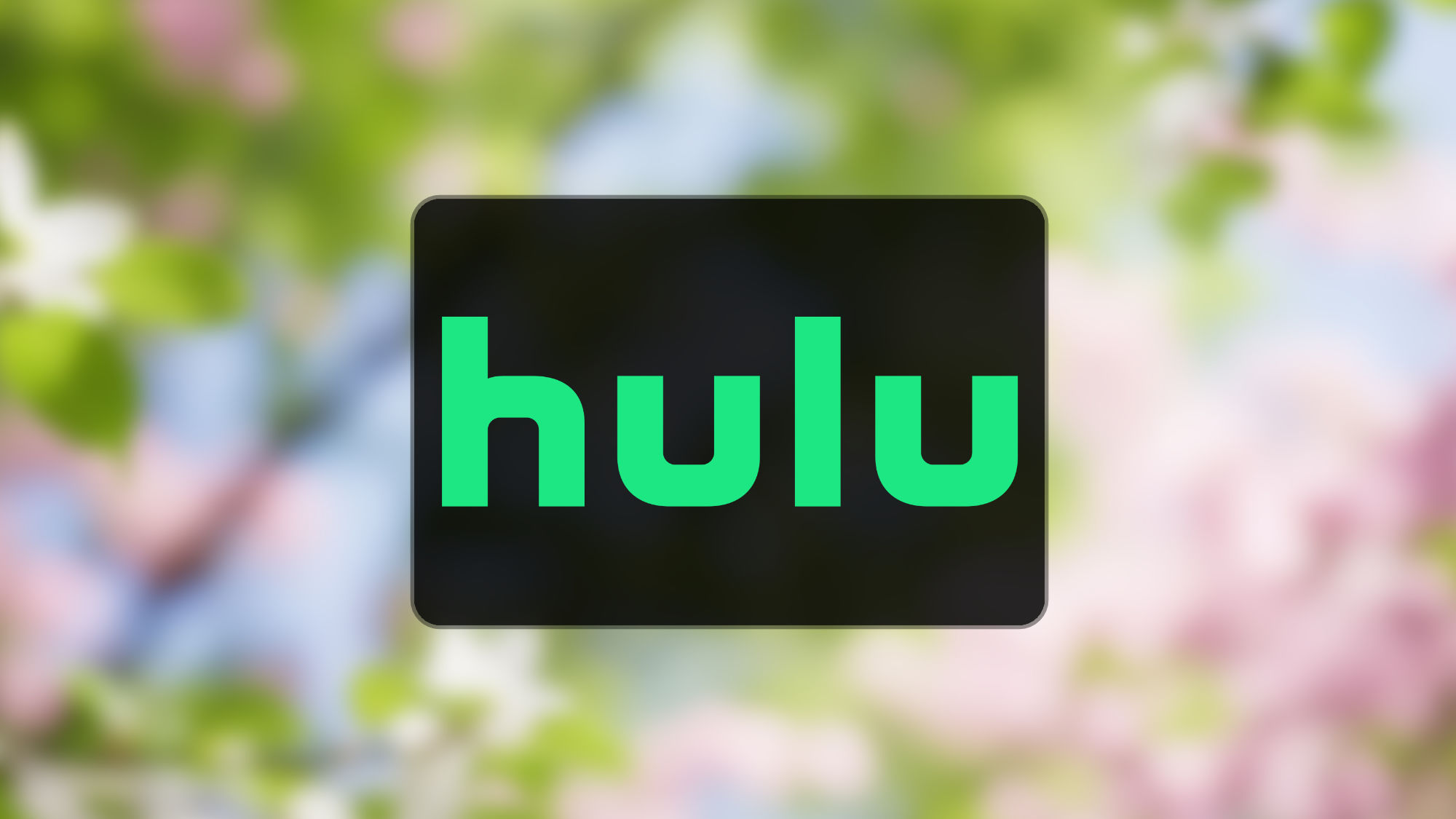 לוגו של Hulu על רקע אביב מופשט
