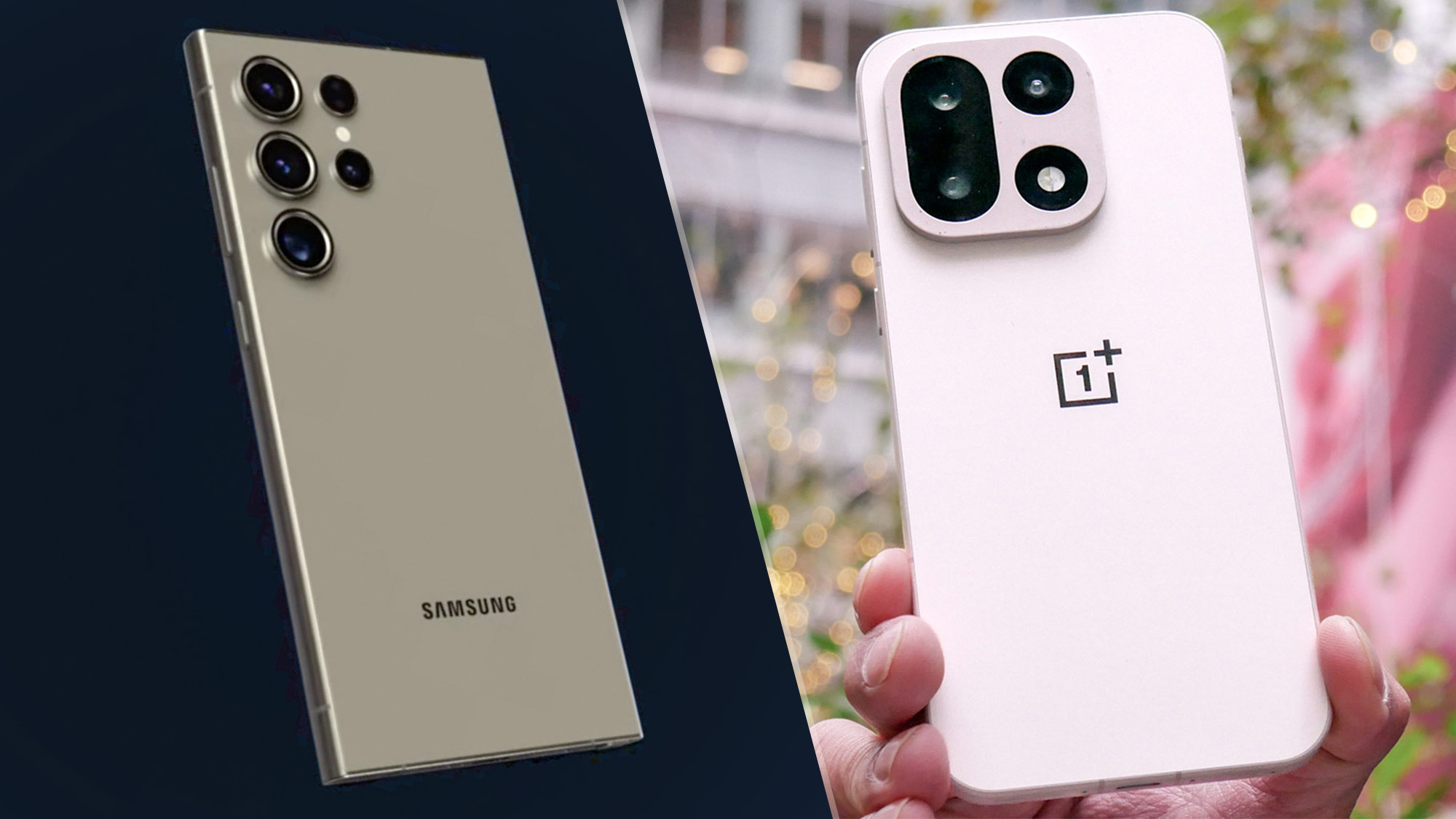 עיבוד Galaxy S26 Ultra לצד OnePlus 15