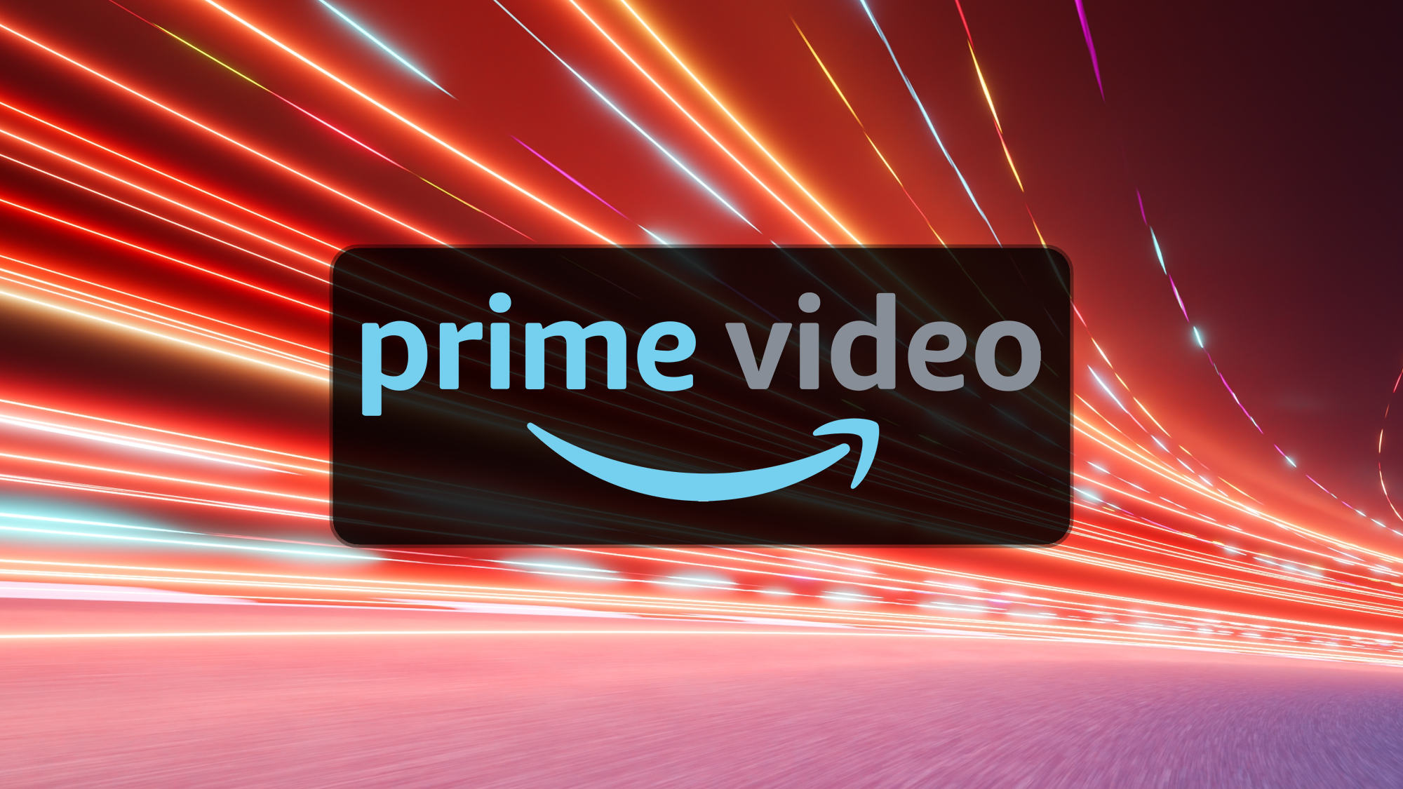 לוגו Prime Video על רקע מופשט במהירות לייזר