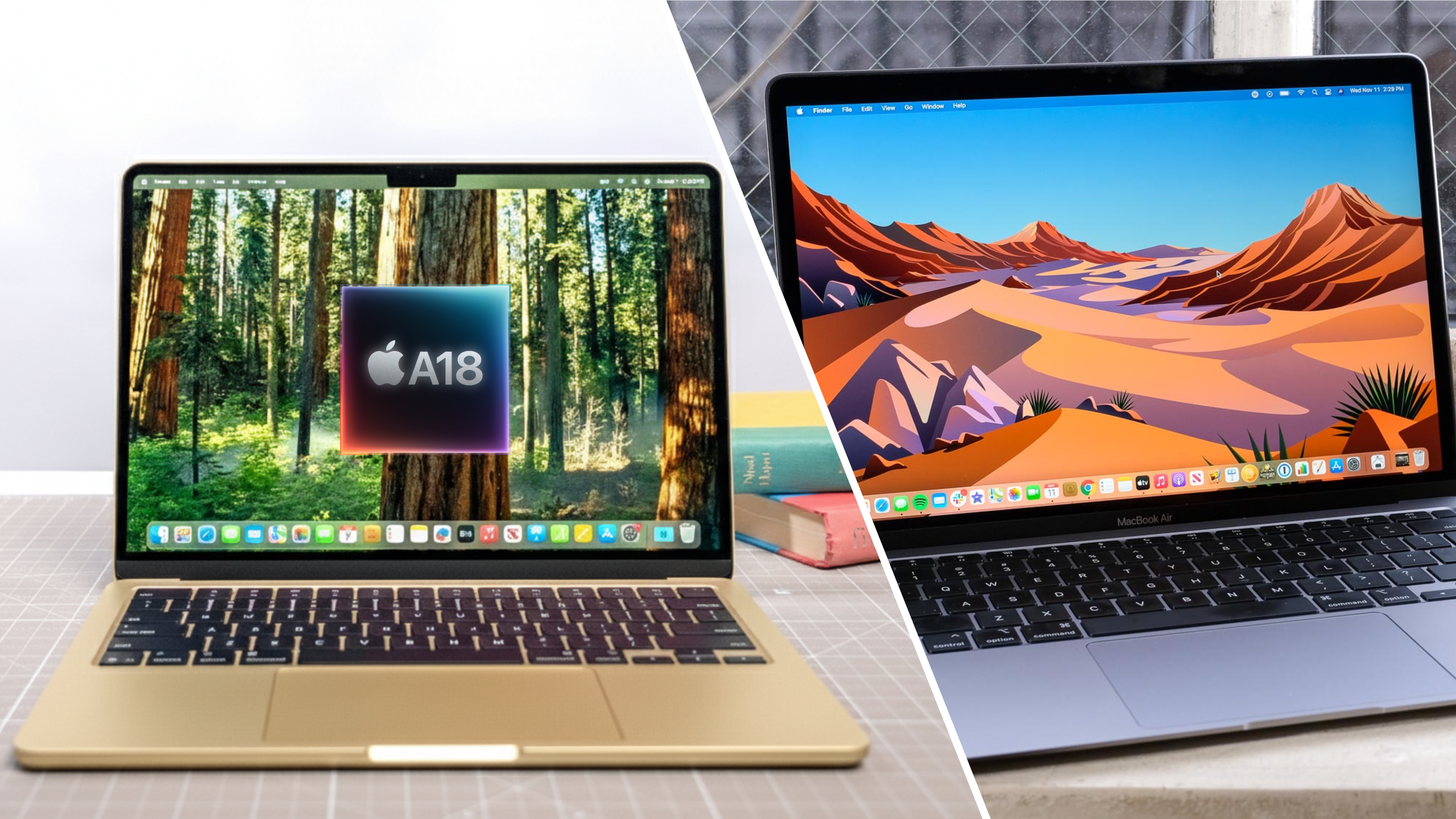 A18 Pro MacBook מול M1 MacBook Air