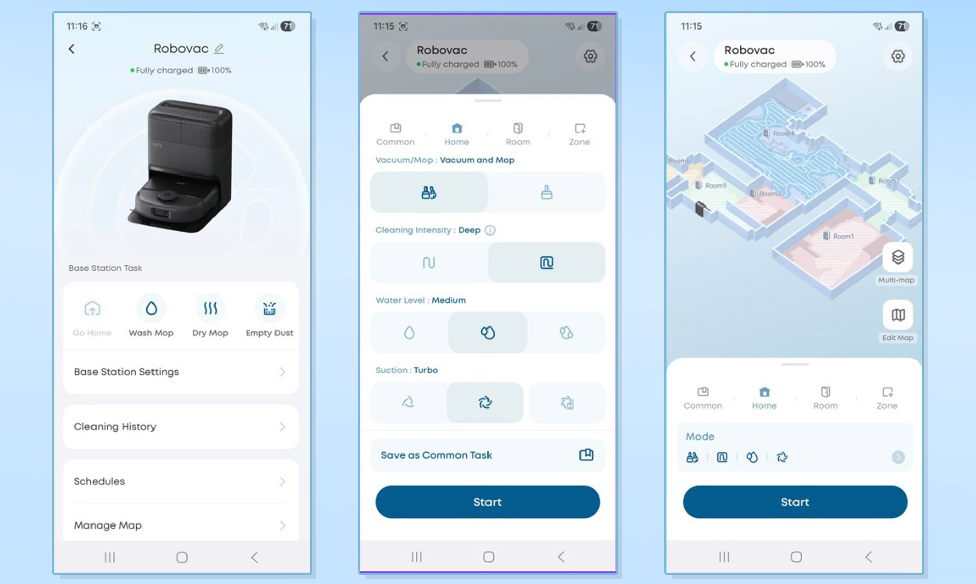 צילומי מסך של Eufy-Omni-28-robot-vacuum-app-app