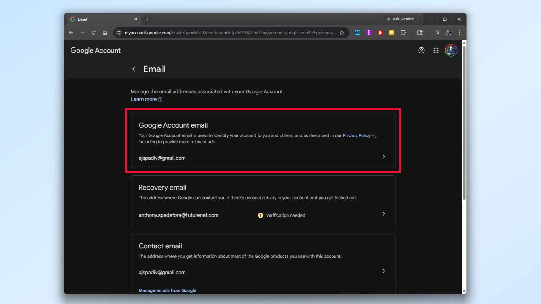כיצד לשנות את כתובת Gmail שלך בשולחן העבודה