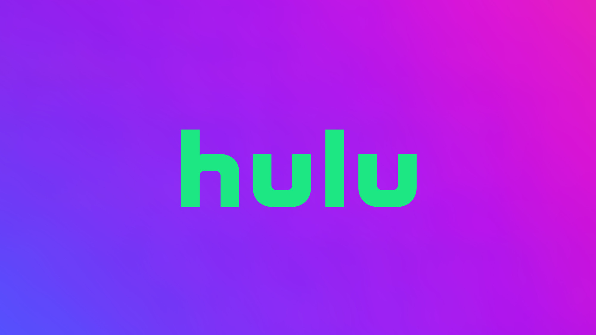 לוגו Hulu על רקע ורוד סגול