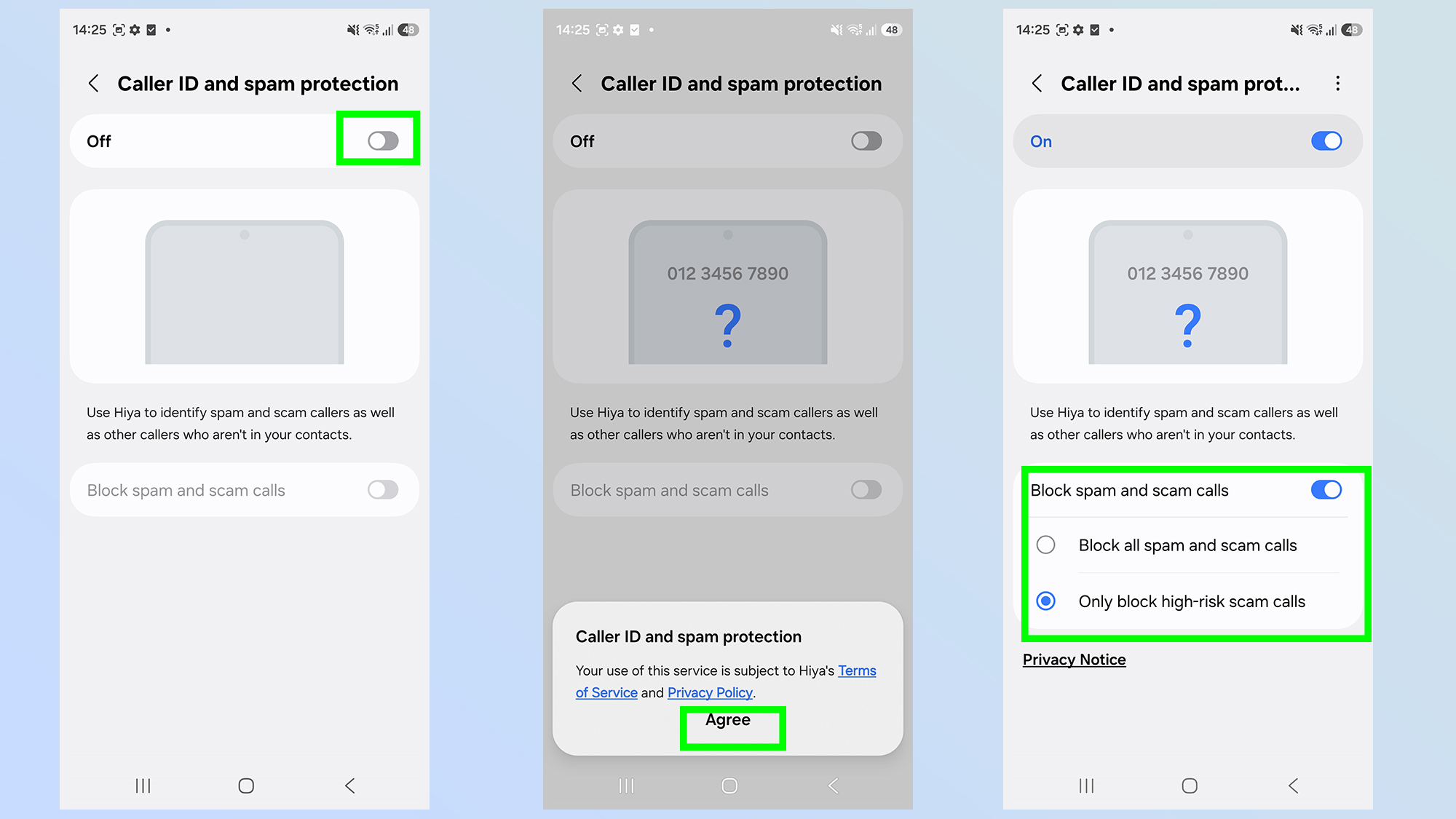 כיצד להגדיר סינון שיחות בגלקסי s26