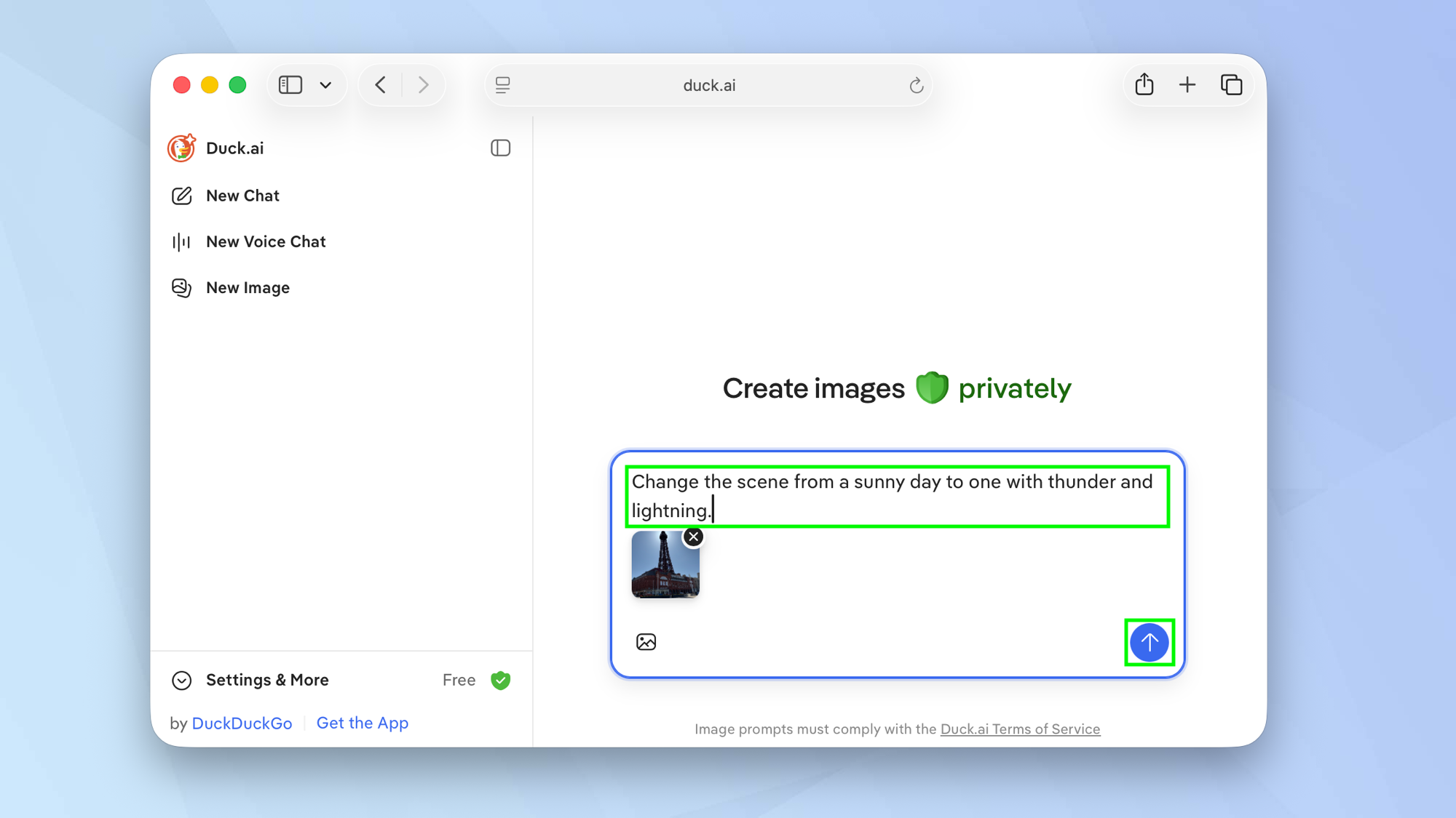 ערוך תמונות ב-DuckDuckGo באמצעות AI אנונימי