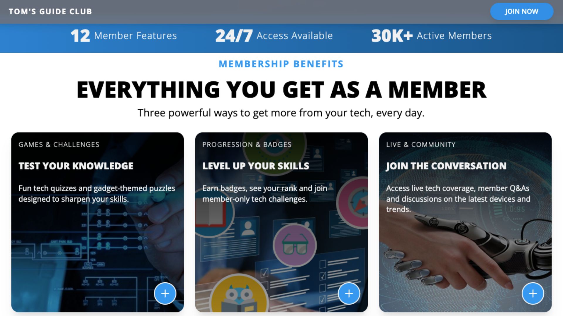 צילום מסך מאתר Tom's Guide קורא 'כל מה שאתה מקבל כחבר'