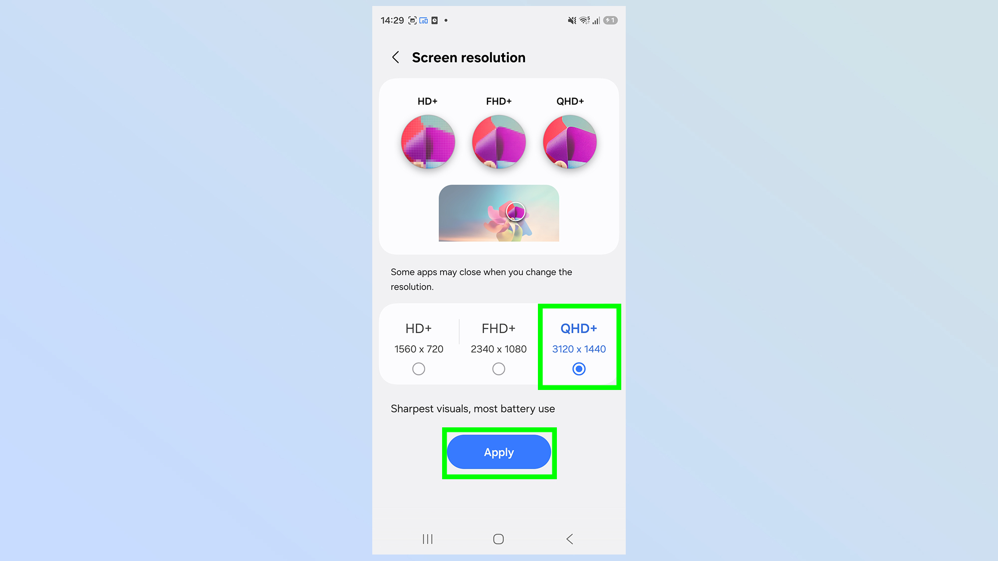 כיצד לשנות את רזולוציית המסך ב-galaxy s26 ultra