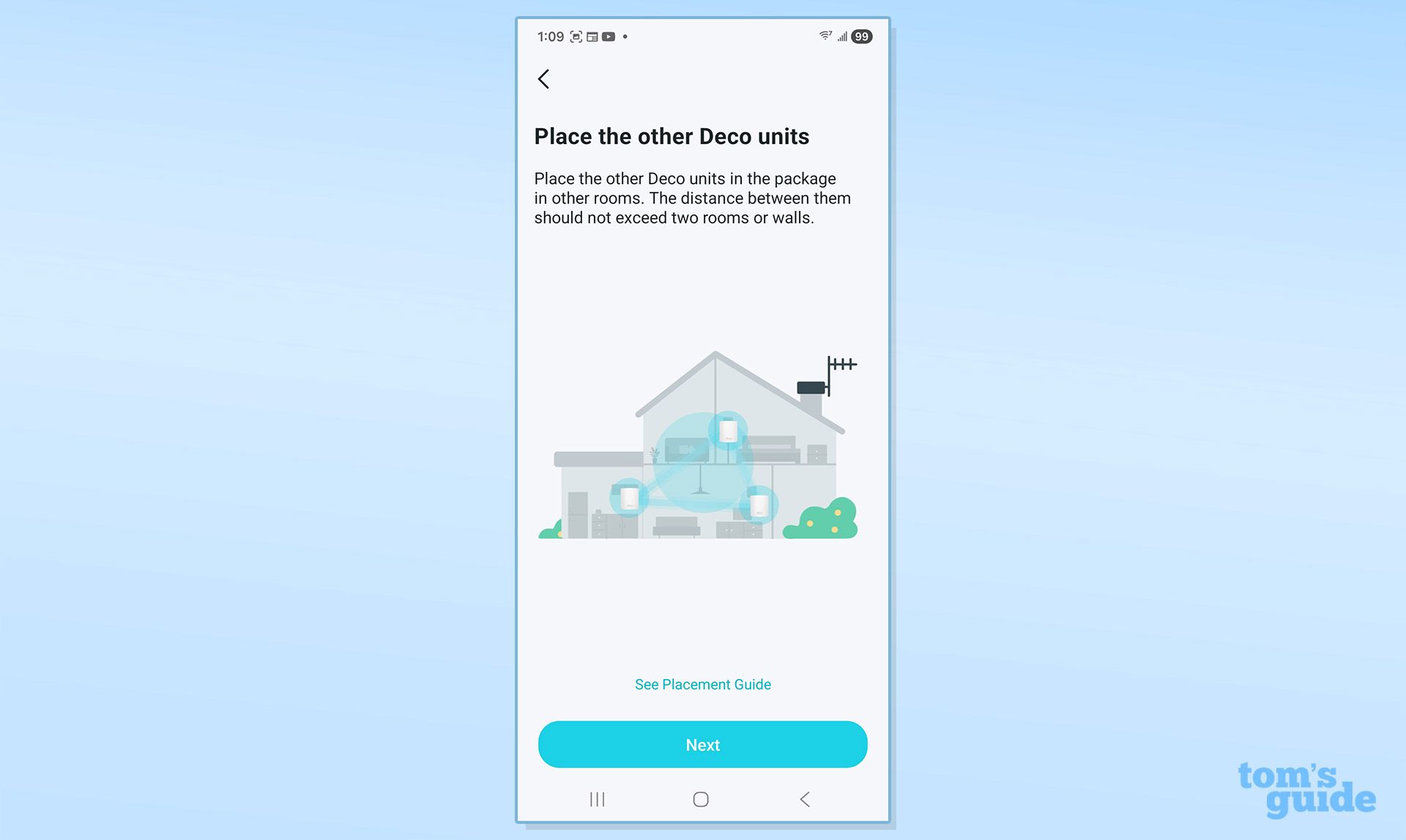 צילום מסך מאפליקציית נתב הרשת TP-Link Deco BE23