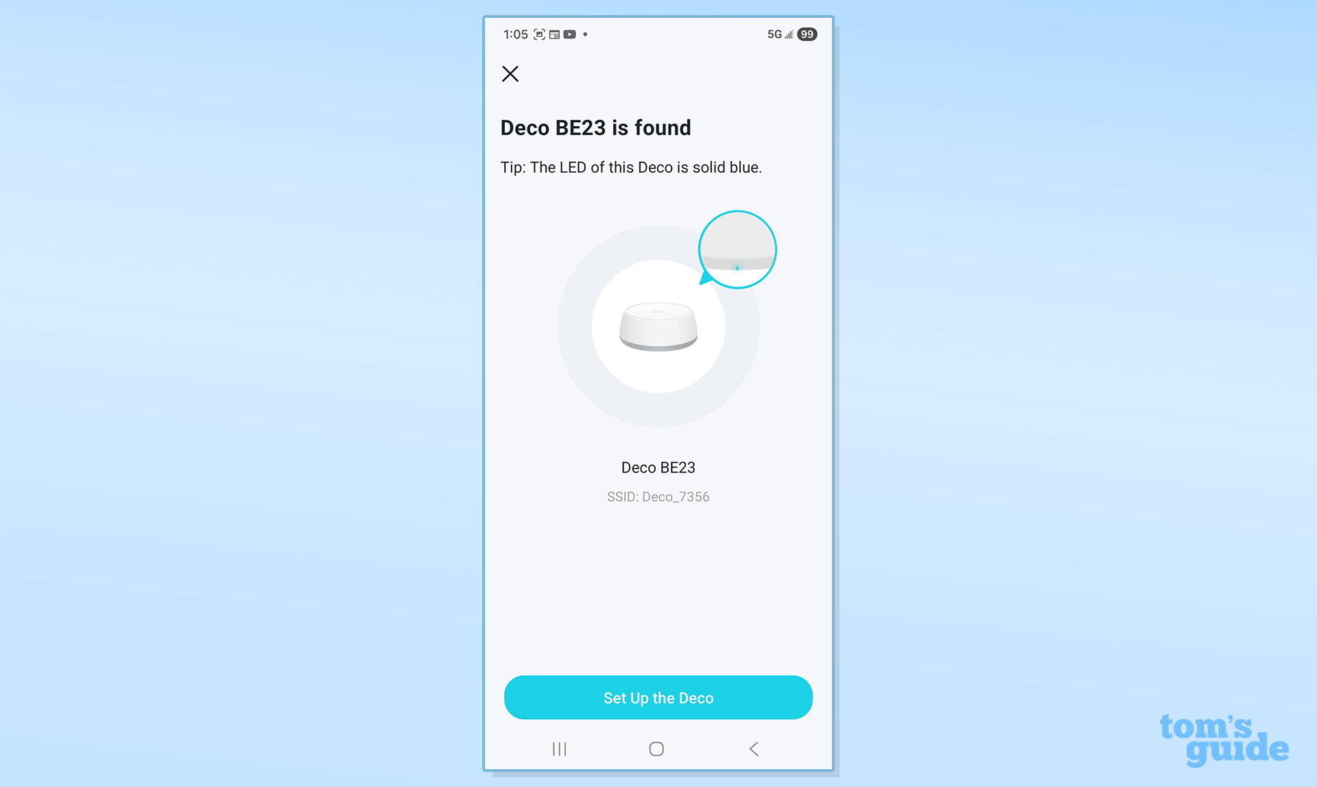 צילום מסך מאפליקציית נתב הרשת TP-Link Deco BE23