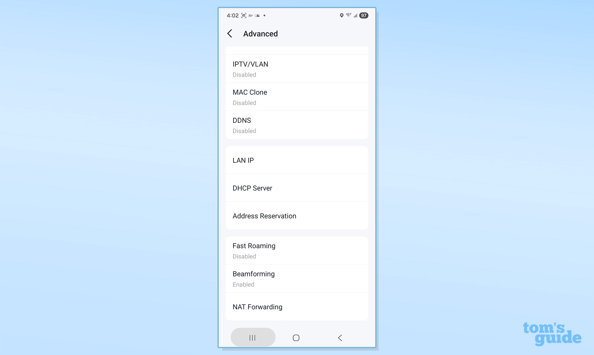 צילום מסך מאפליקציית נתב הרשת TP-Link Deco BE23