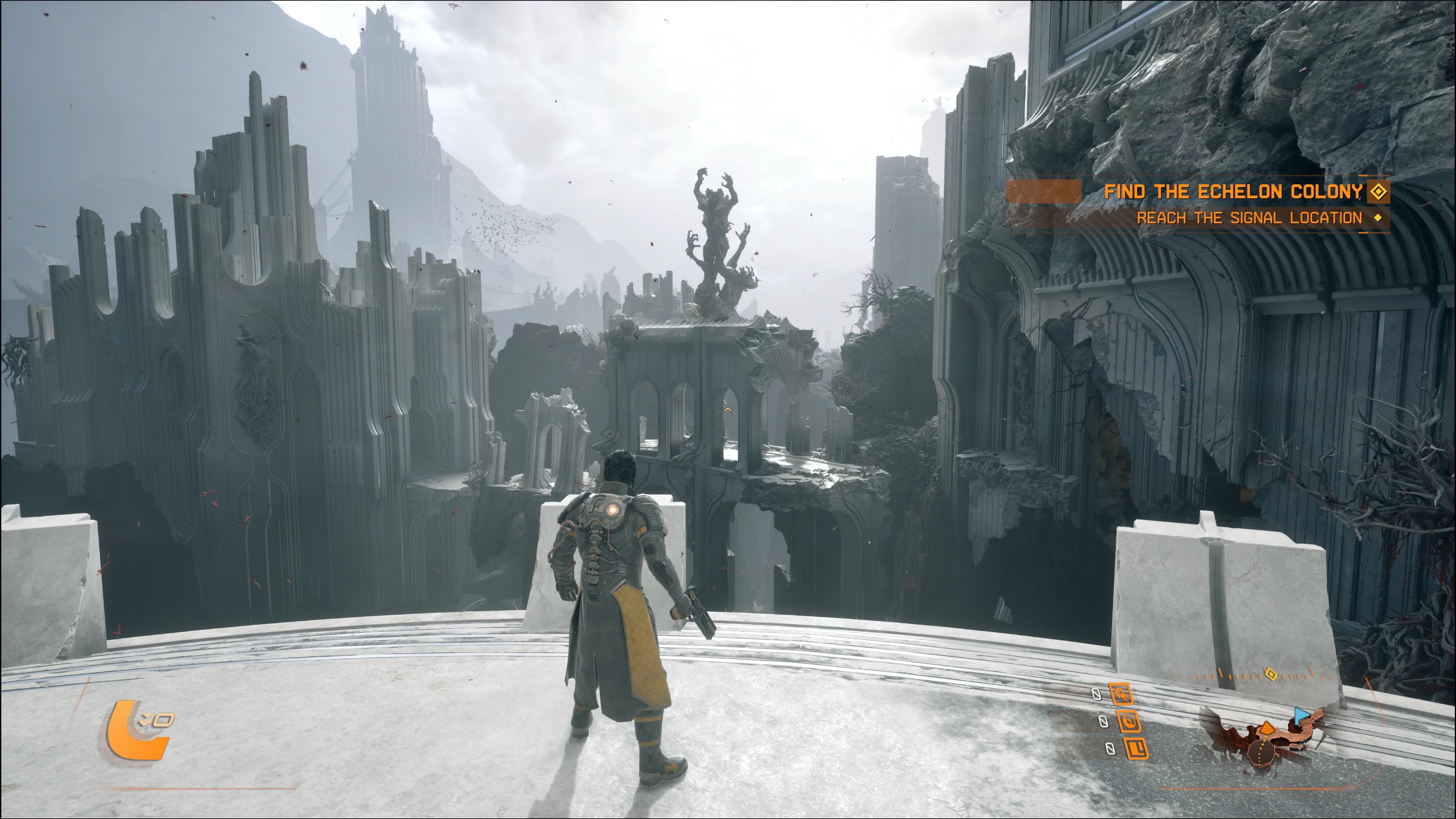 צילום מסך מ-Saros שצולם ב-PS5 Pro