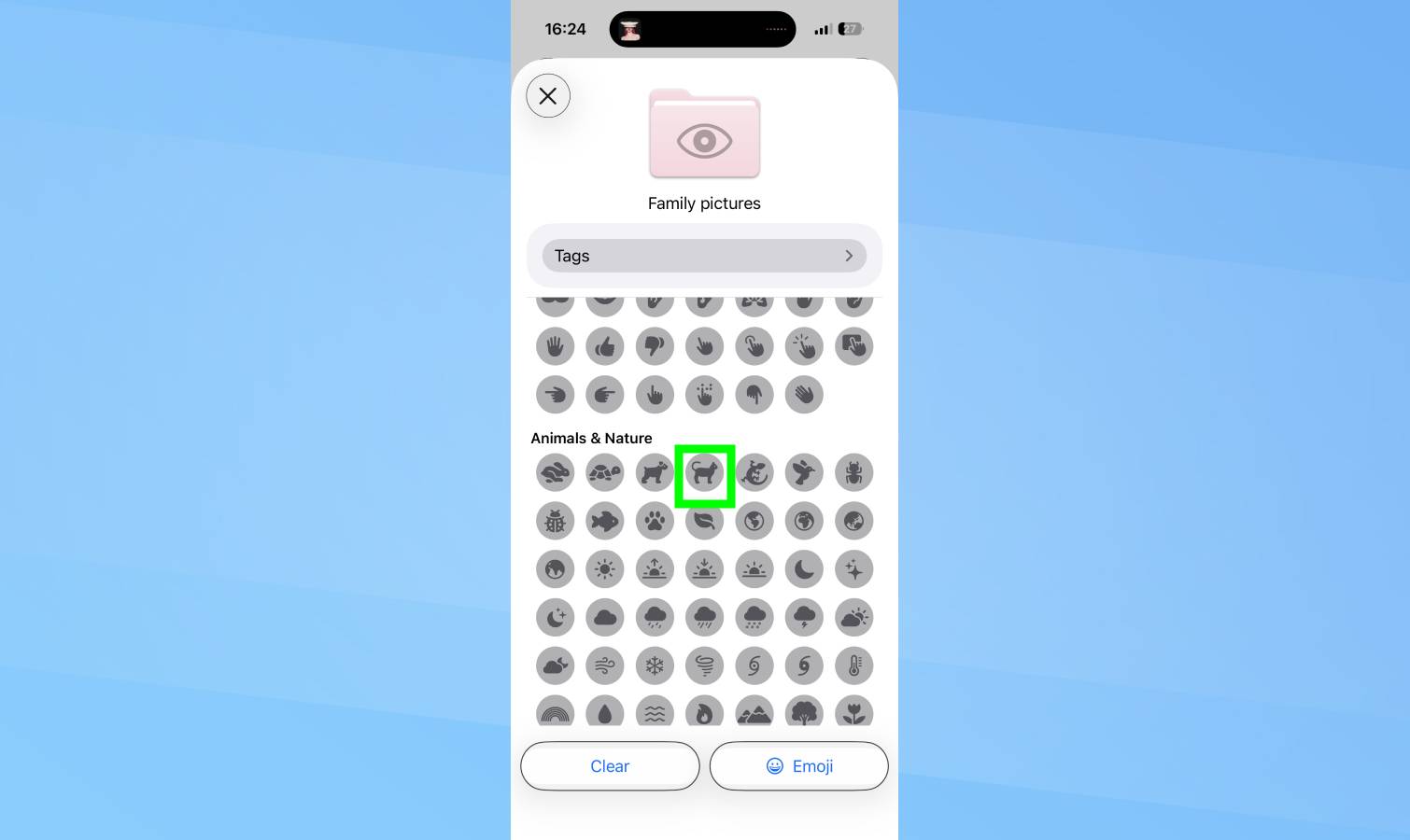 התאמה אישית של תיקיות בקבצים באייפון