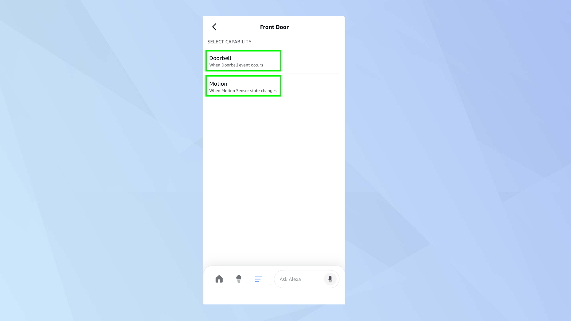 צור שגרות של Alexa המופעלות על ידי מכשיר ה-Ring שלך