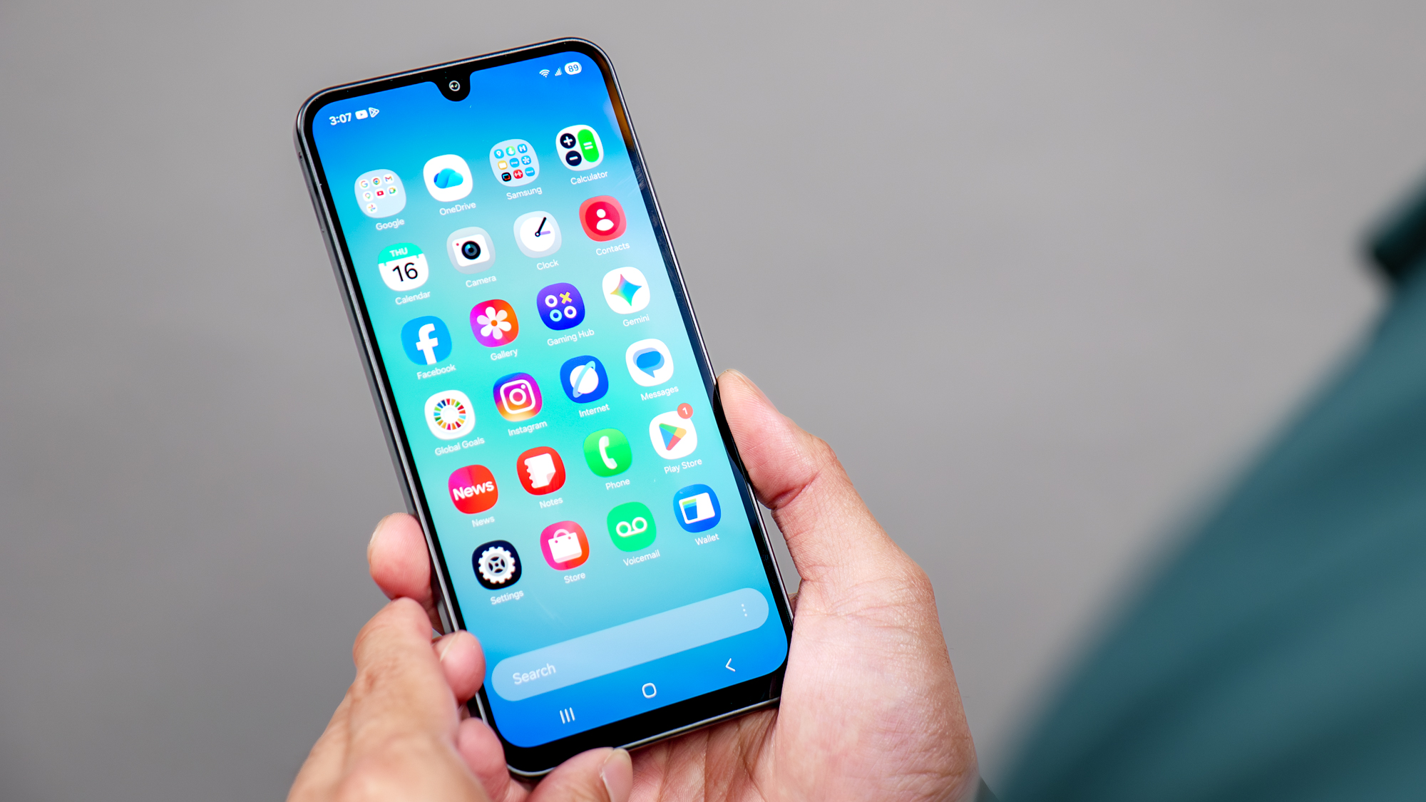 פאנל אפליקציות Samsung Galaxy A17.