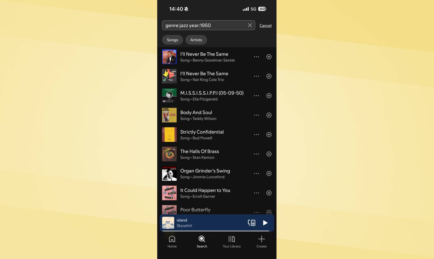 תגים מתקדמים בחיפוש Spotify