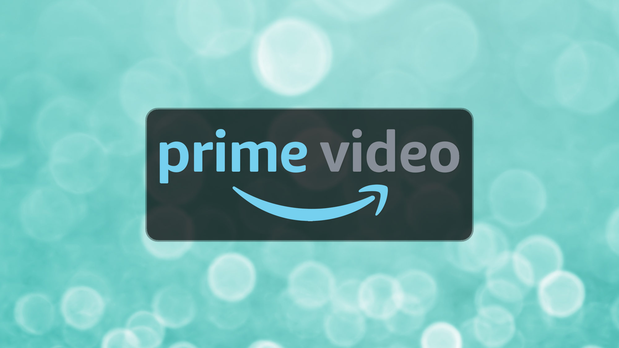 לוגו Prime Video על רקע בועות צהבהבות