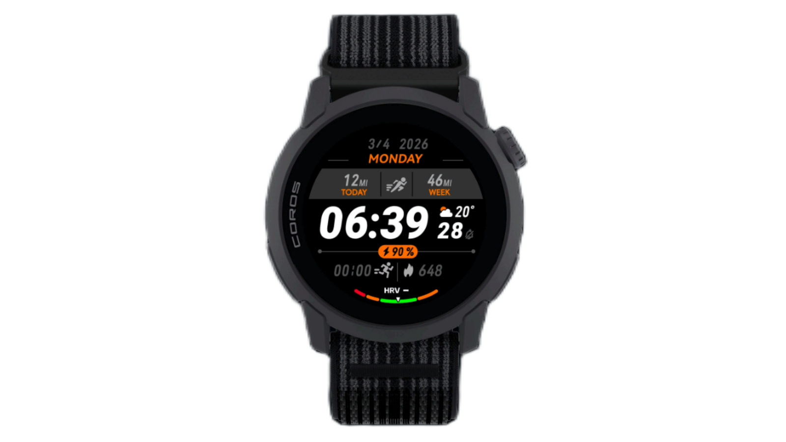 לוח שעונים של Coros Weekly Mileage