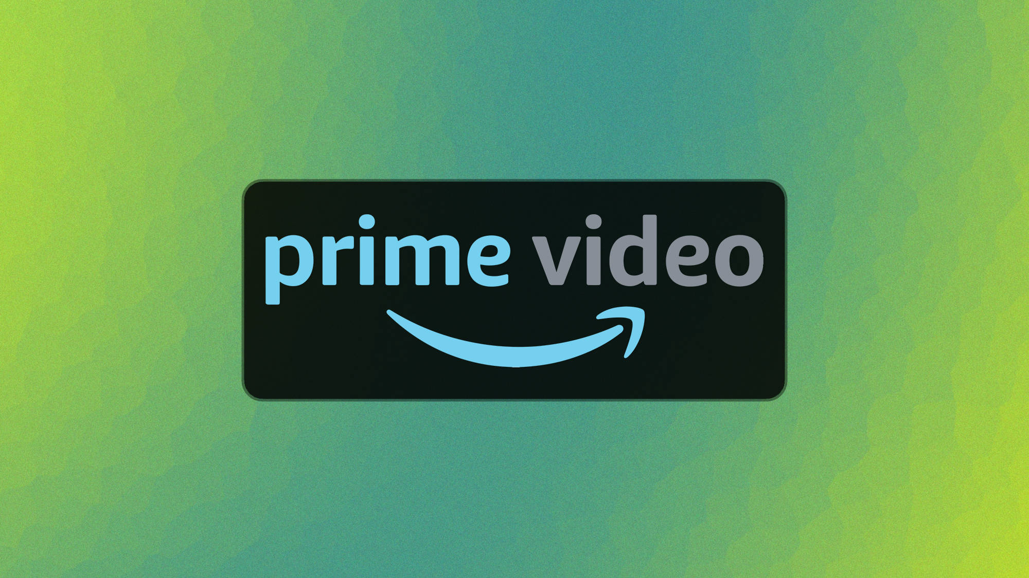 לוגו Prime Video על רקע כחול ירוק