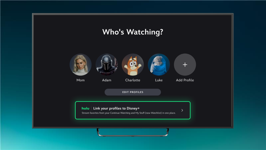 קישור בין פרופילי Hulu ודיסני פלוס