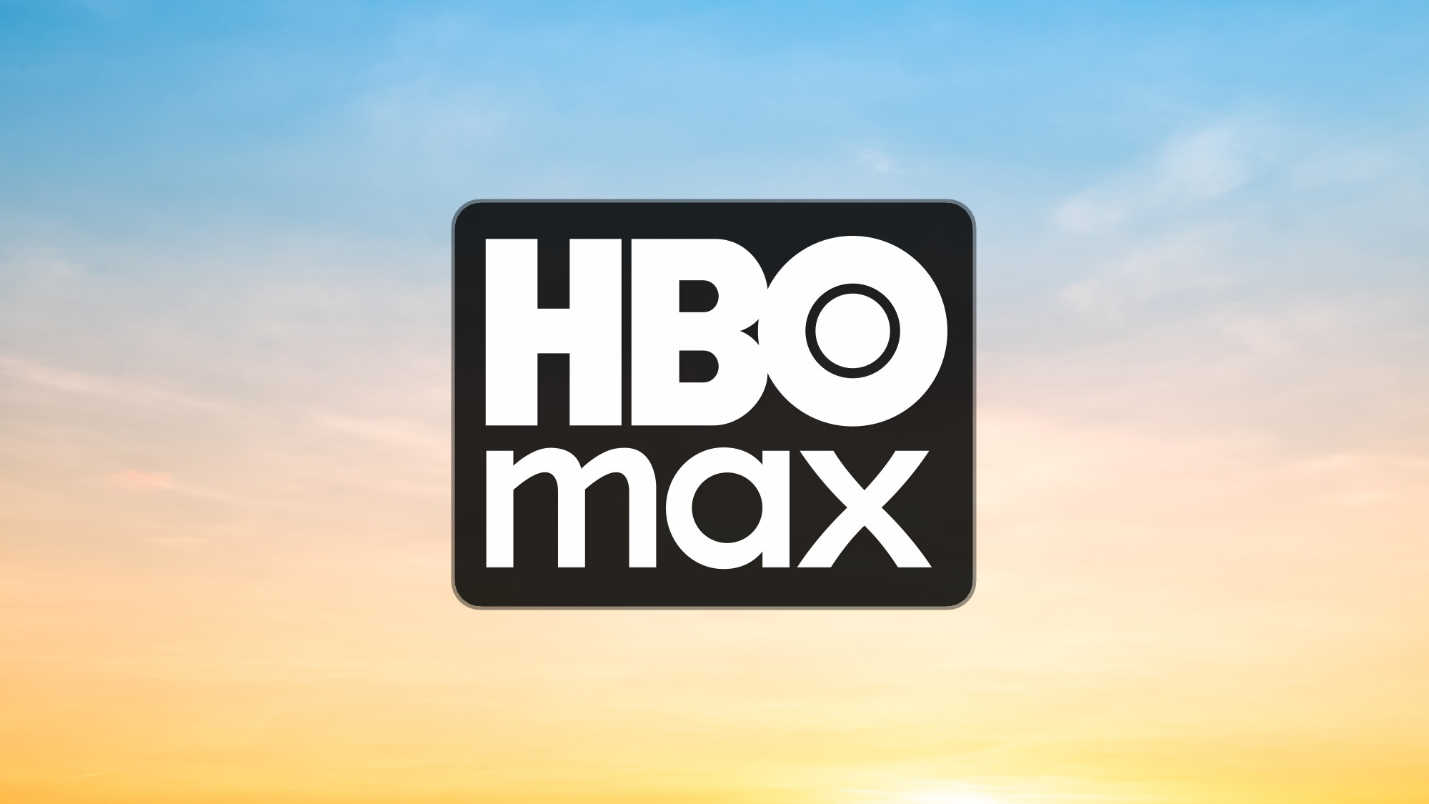 לוגו HBO Max על רקע שקיעה