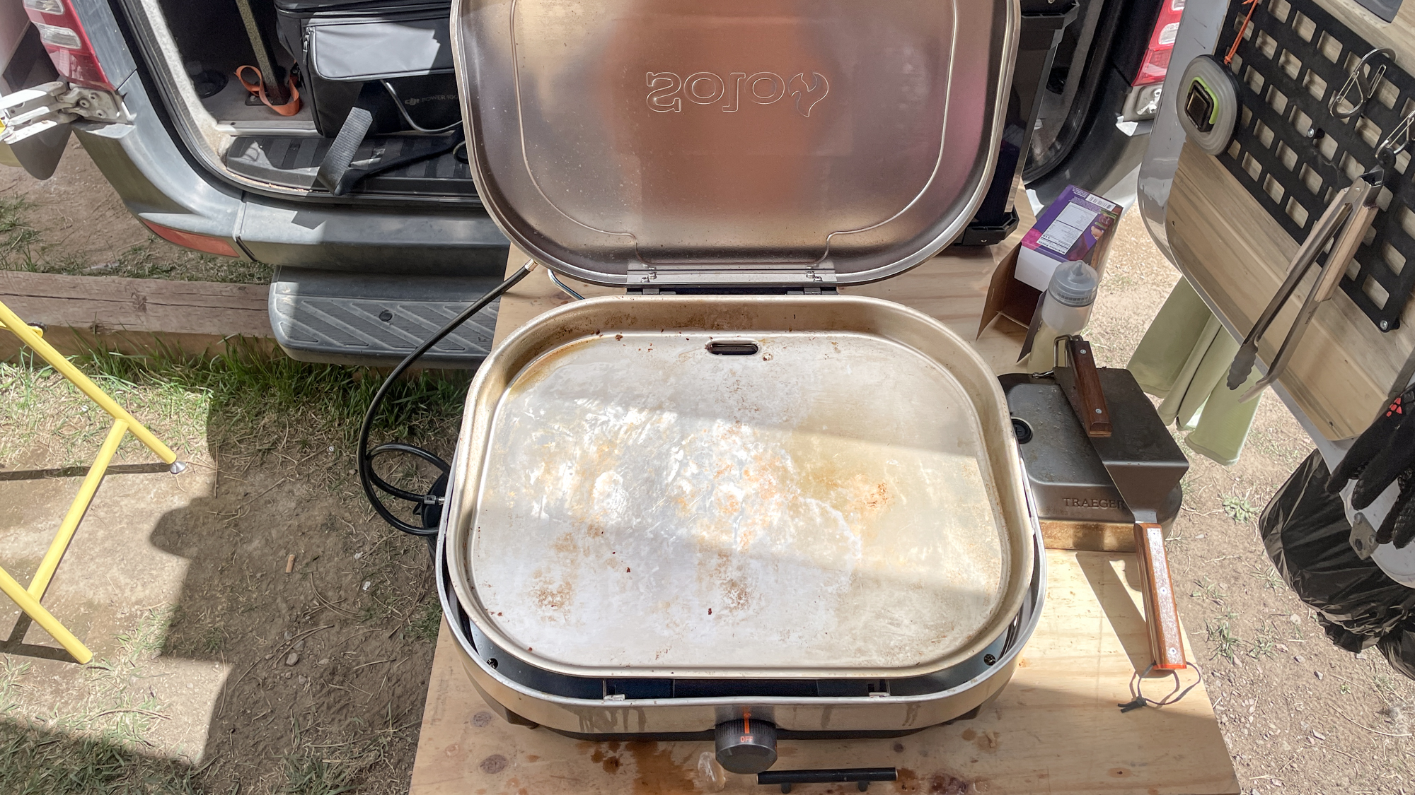 סולו Stove Steelfire 22 Griddle בחצר אחורית