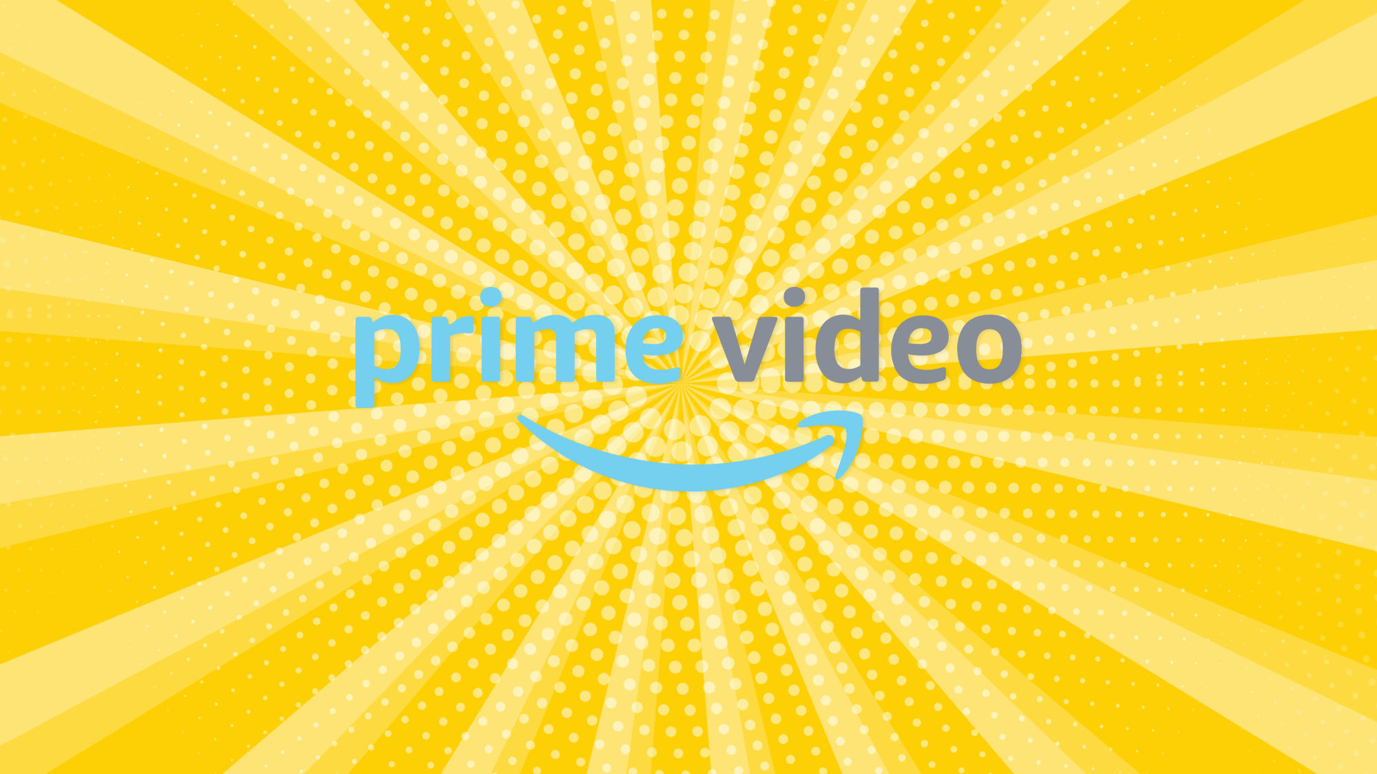 לוגו Prime Video על רקע צהוב