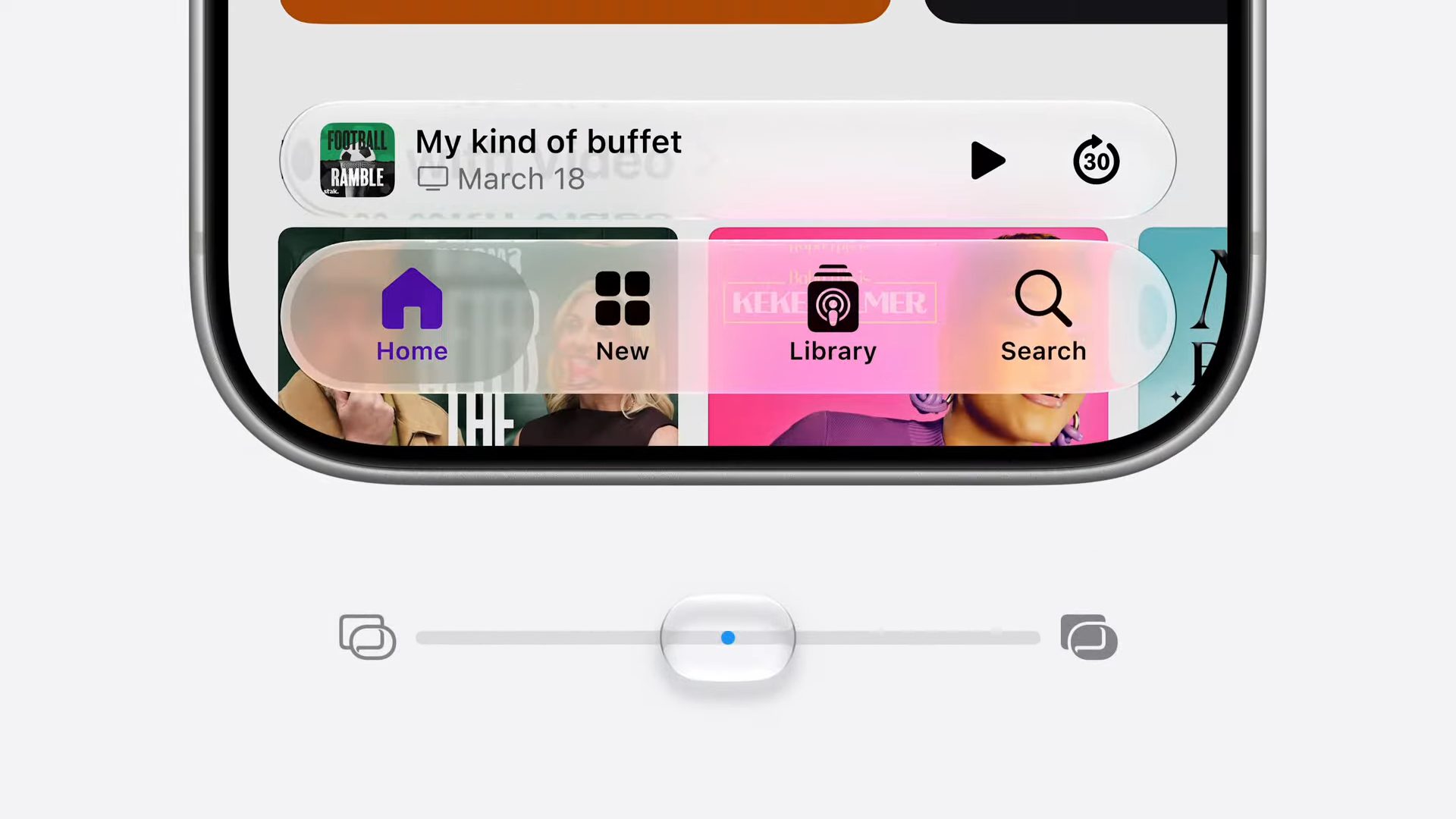 מחוון זכוכית נוזלית ב-WWDC 2026