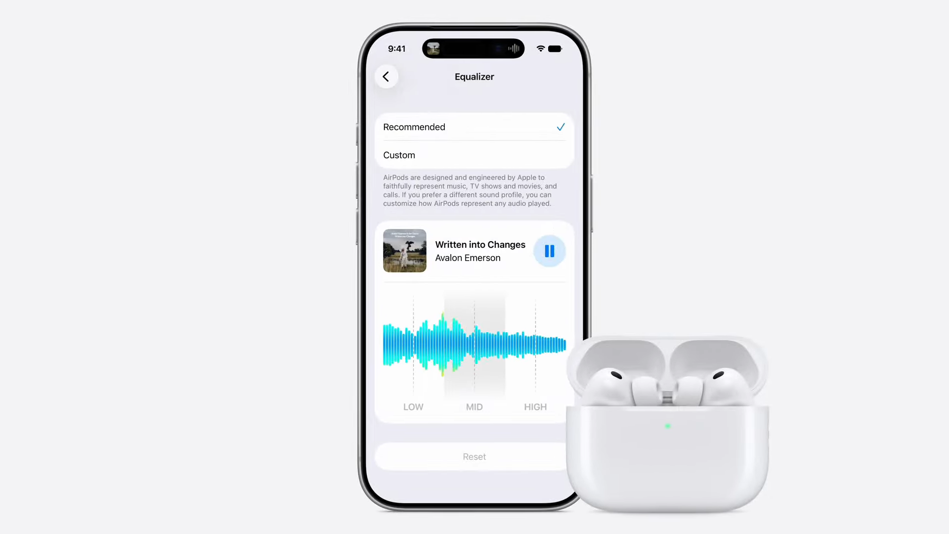 EQ מותאם אישית עבור AirPods