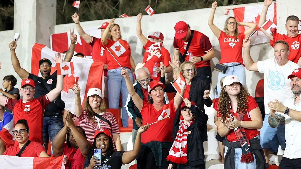 Canada fans celebrate a goal in the build up to the World Cup