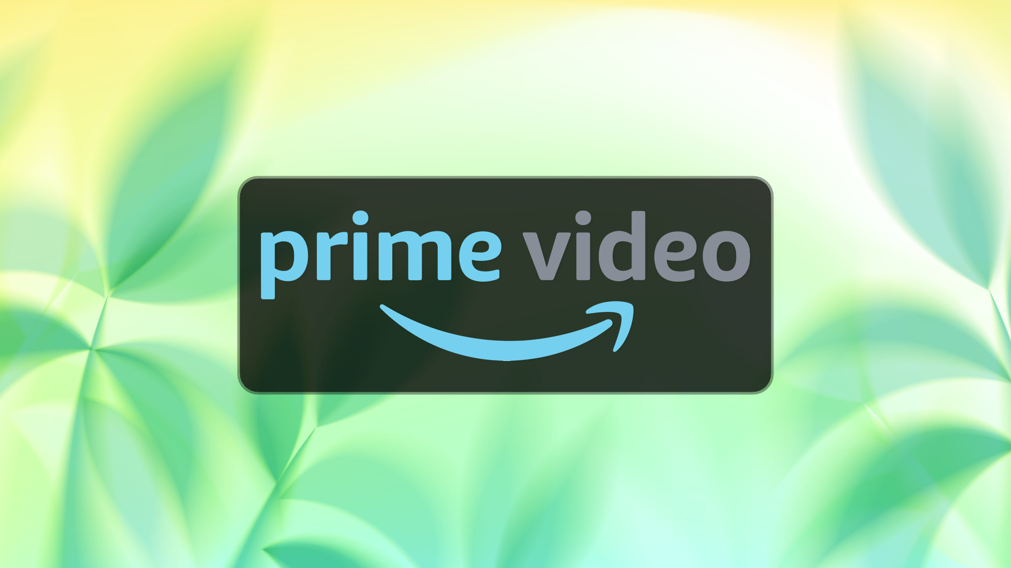 לוגו Prime Video על רקע ירוק עלים