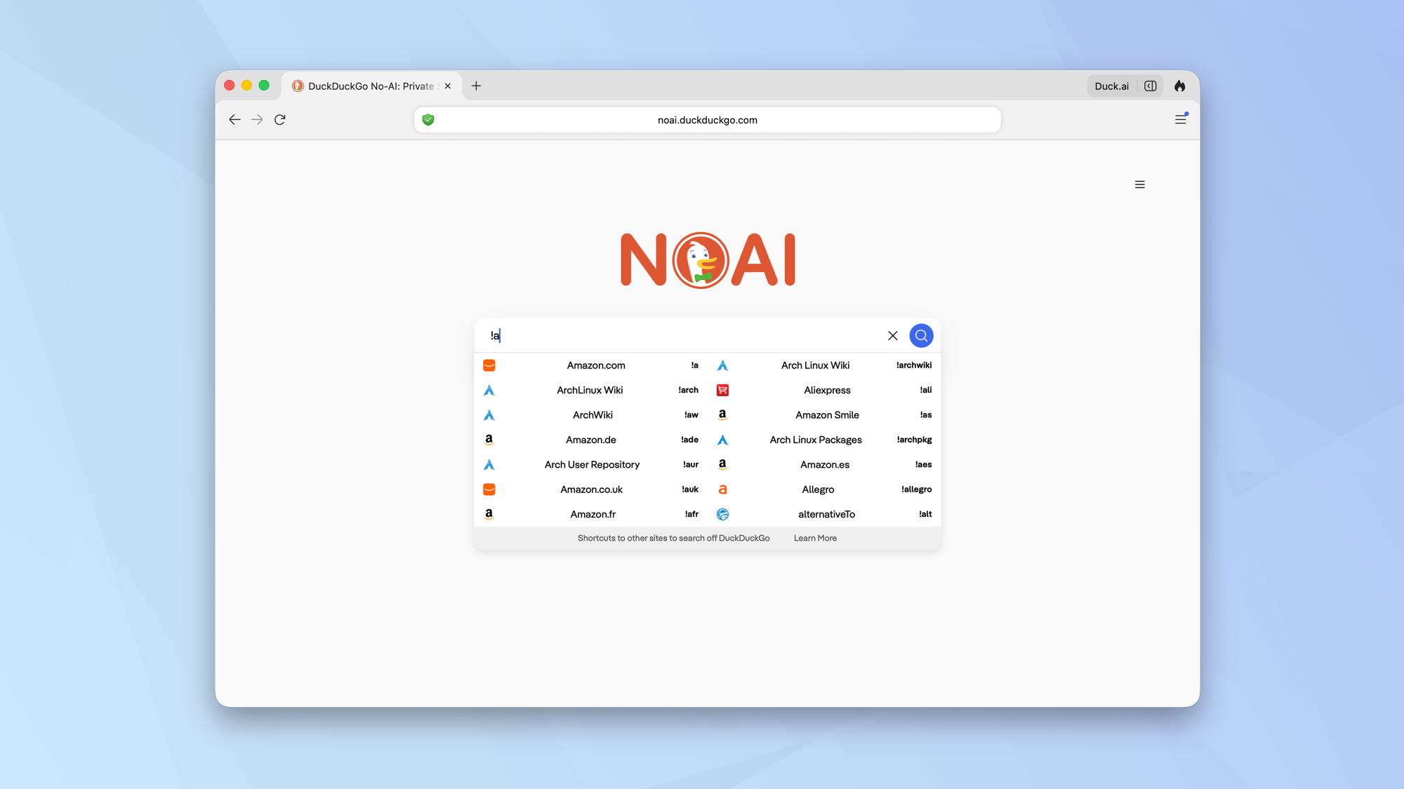 כיצד להפיק את המרב מ-DuckDuckGo בעת שימוש ב-NoAI