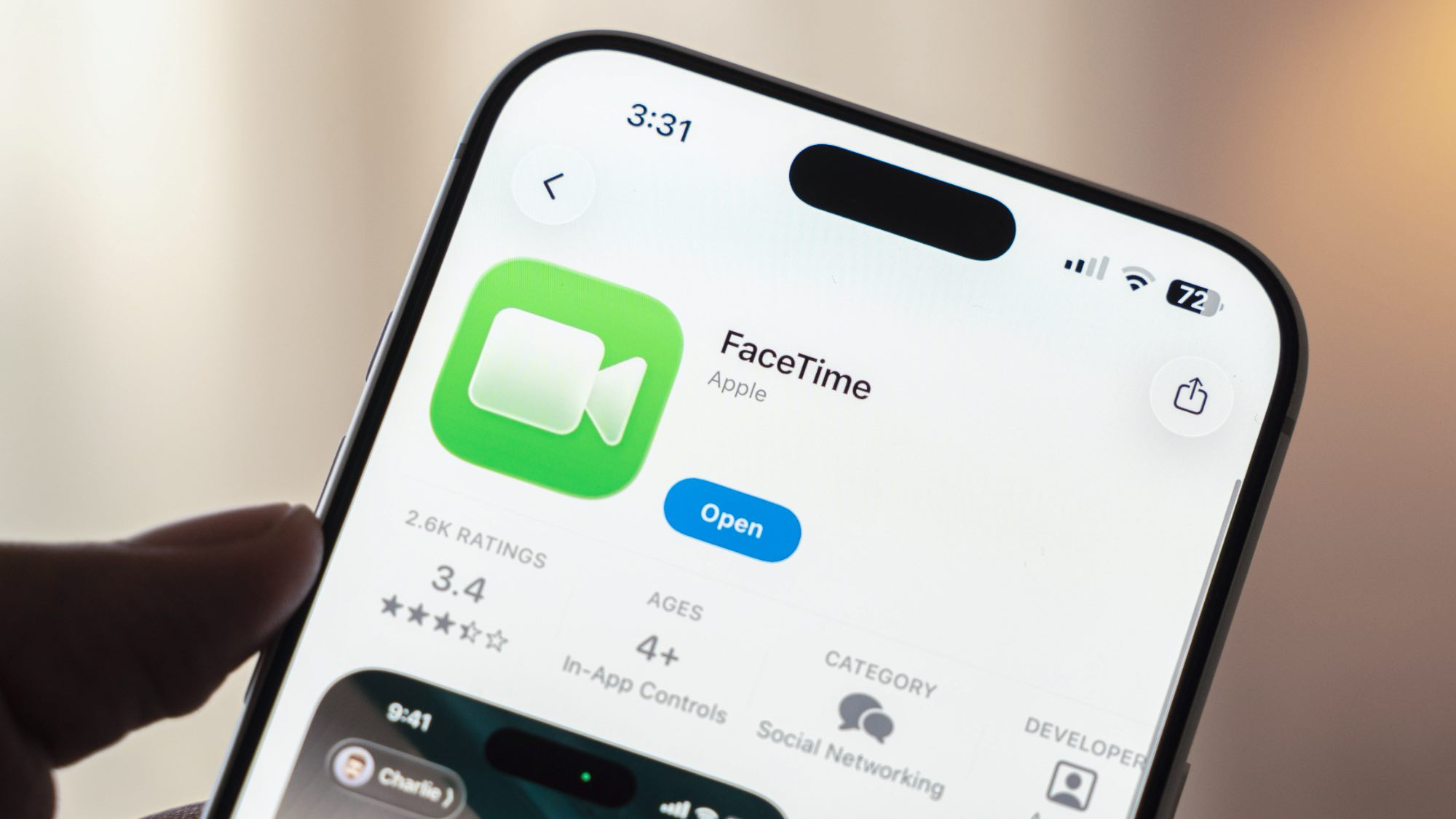 אפליקציית FaceTime באייפון
