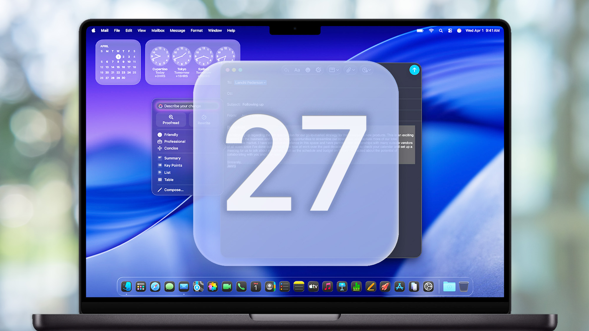 הלוגו של macOS 27 מוצג ב-MacBook Pro 16