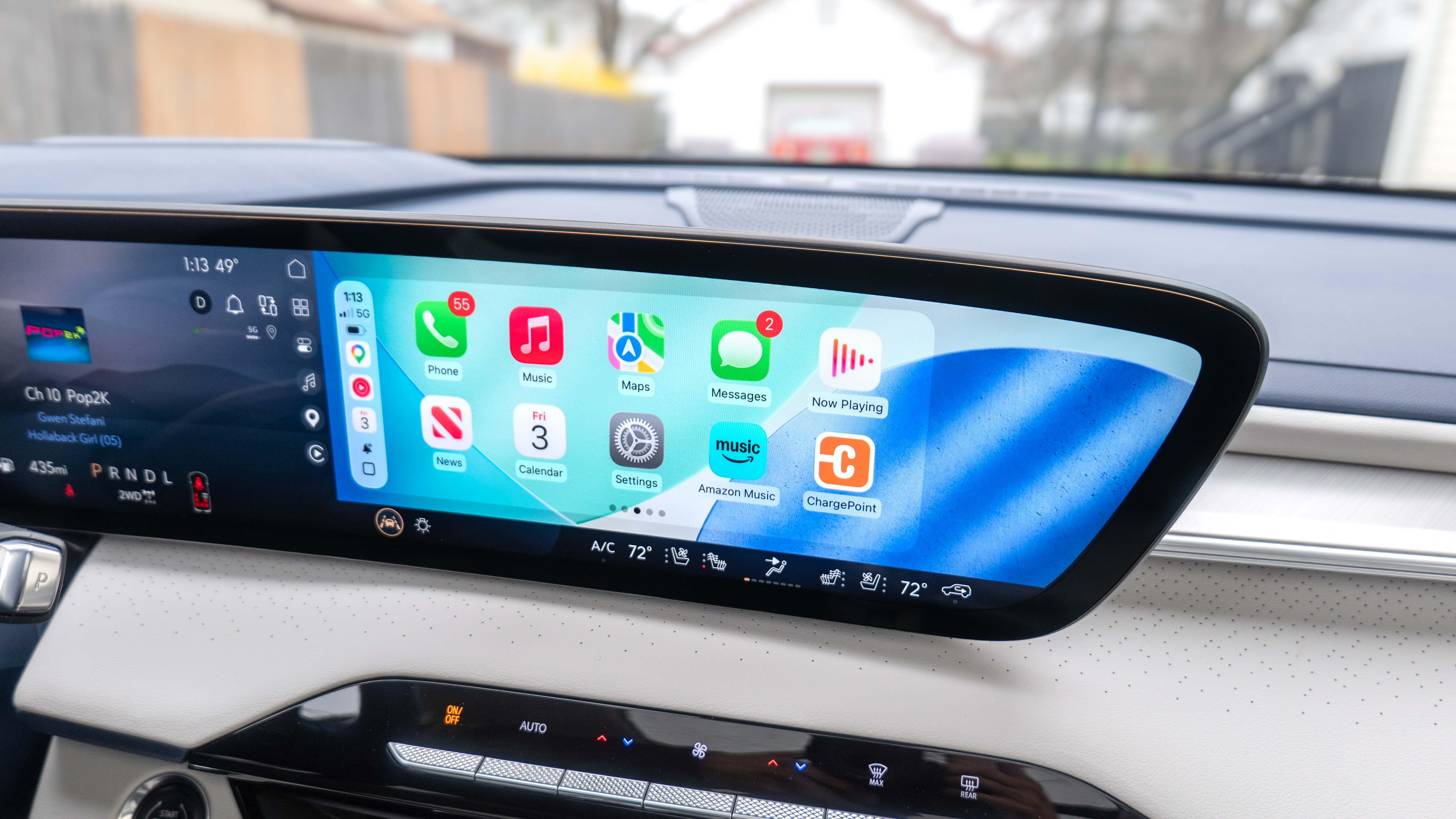 CarPlay ב-iOS 26.5 בטא 1 מוצג על מסך.