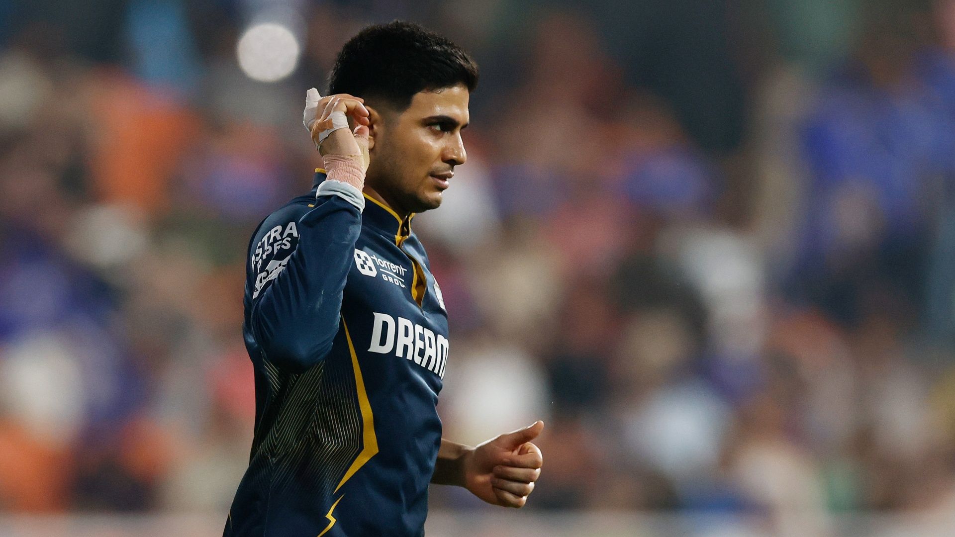 The Gujarat Titans' Shubman Gill in IPL action