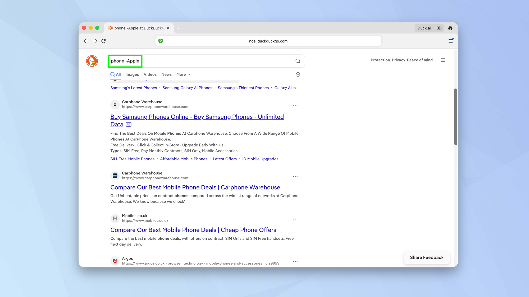 כיצד להפיק את המרב מ-DuckDuckGo בעת שימוש ב-NoAI