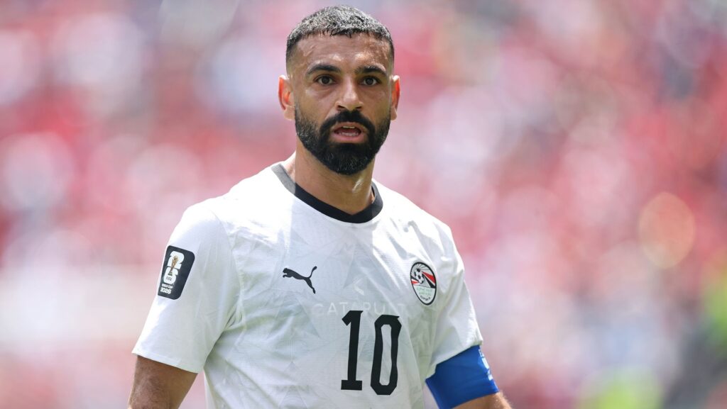 Mohamed Salah of Egypt looks on during the FIFA World Cup 2026 Group G match between Belgium and Egypt at Seattle Stadium on June 15, 2026 in Seattle, Washington. (Photo by Alex Grimm/Getty Images)