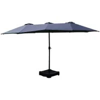 Kozyard 15ft Steel Blue Crank מטריית גן פטיו