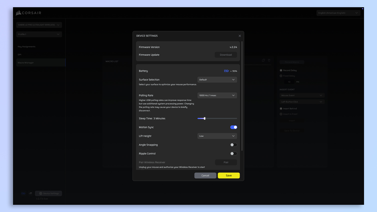 צילום מסך של Corsair Web Hub