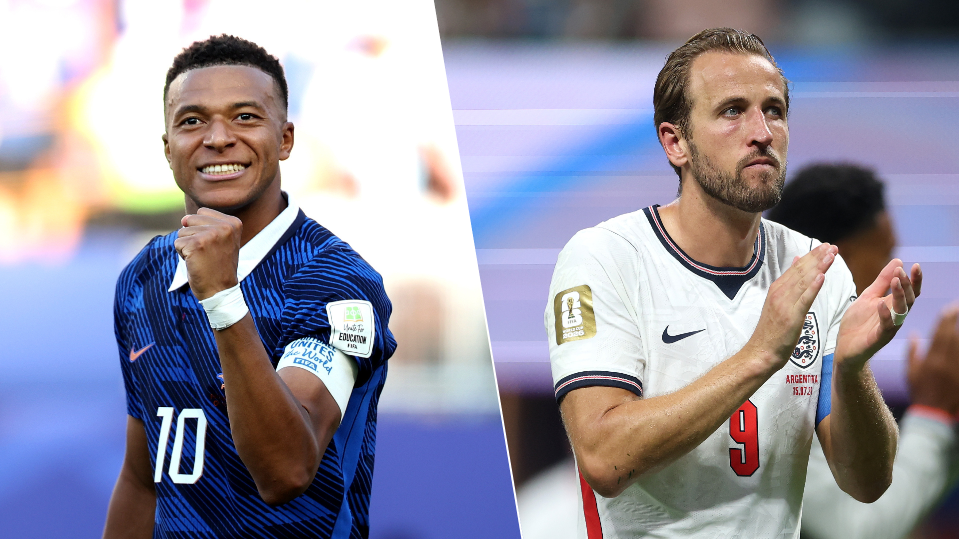 France vs England - Mbappe vs Kane