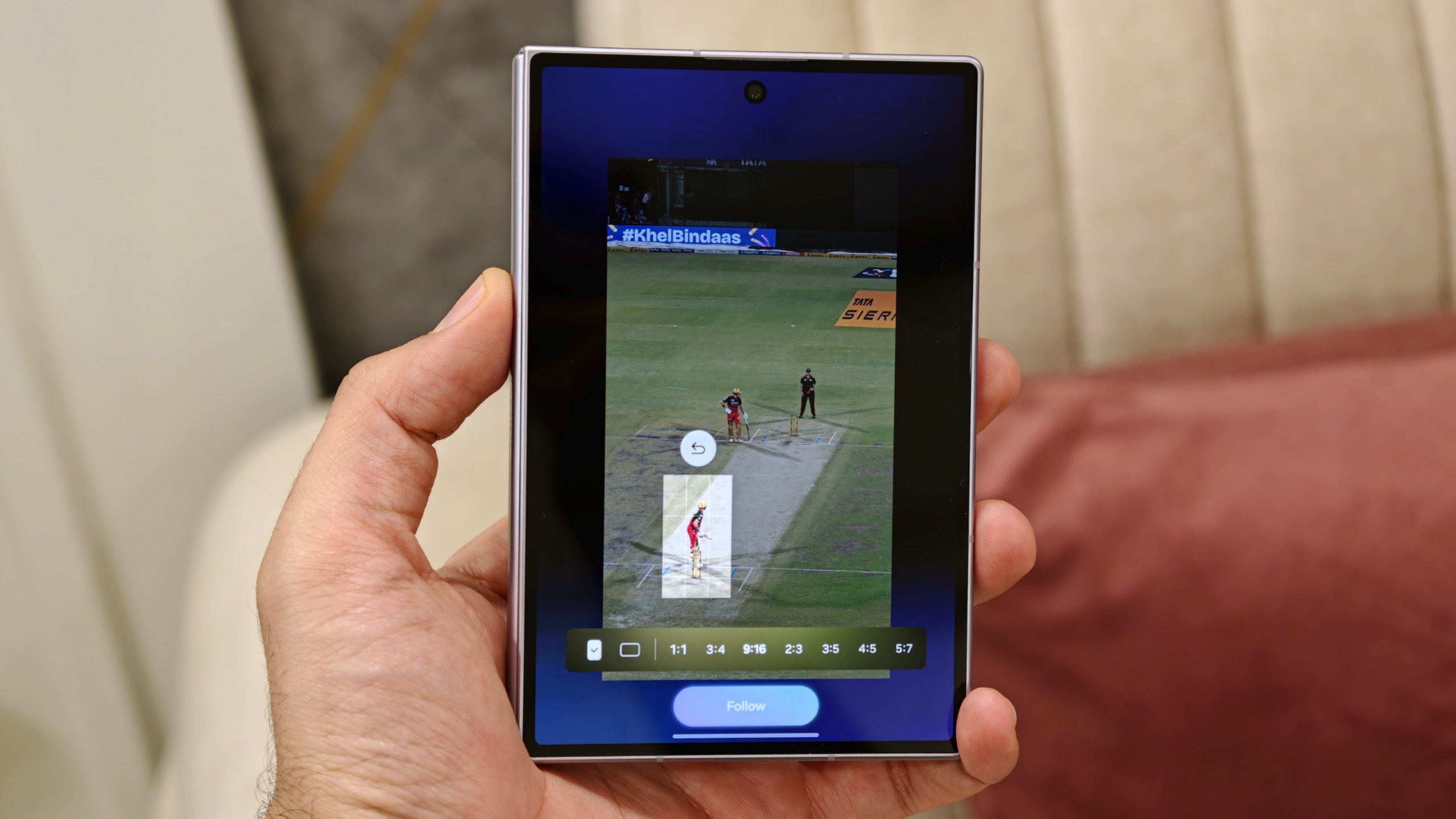 שימוש בתכונת My FanCam ב-Samsung Galaxy Z Fold 8