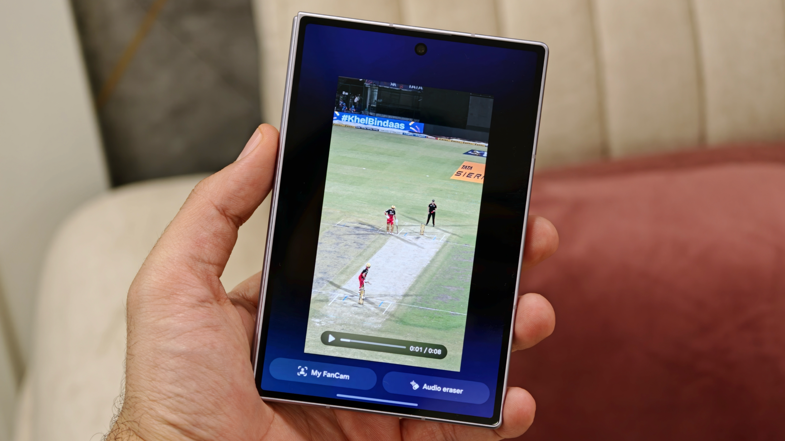 שימוש בתכונת My FanCam ב-Samsung Galaxy Z Fold 8